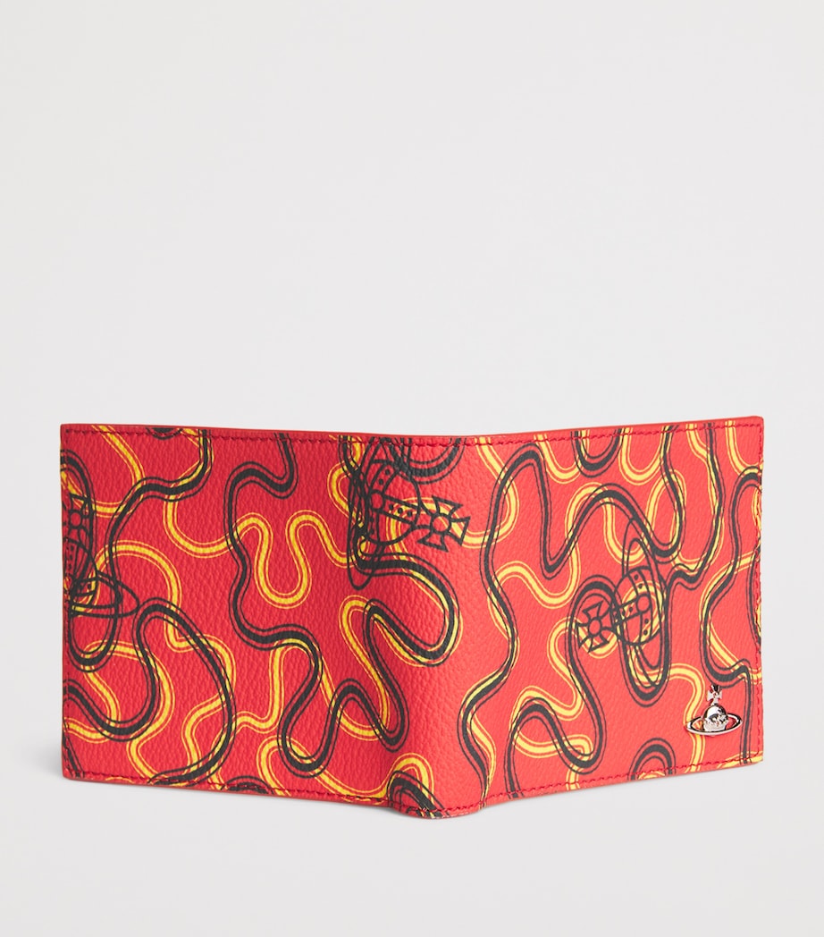Vivienne Westwood Squiggle Print Bifold Wallet Poppy Red Image 3