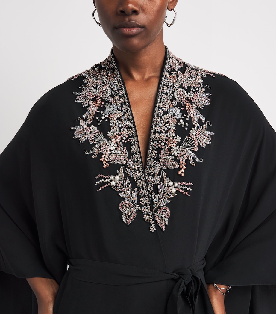 Zuhair Murad Womens Cady Embellished Cape Blk/mlt Jwlry Image 3