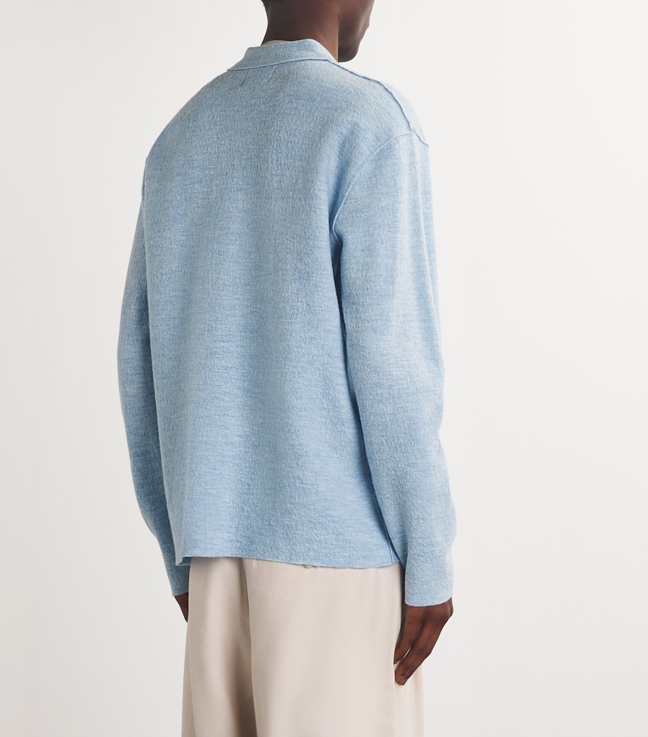 Boiled Merino Jonas Overshirt POWDER BLUE 201 Image 4