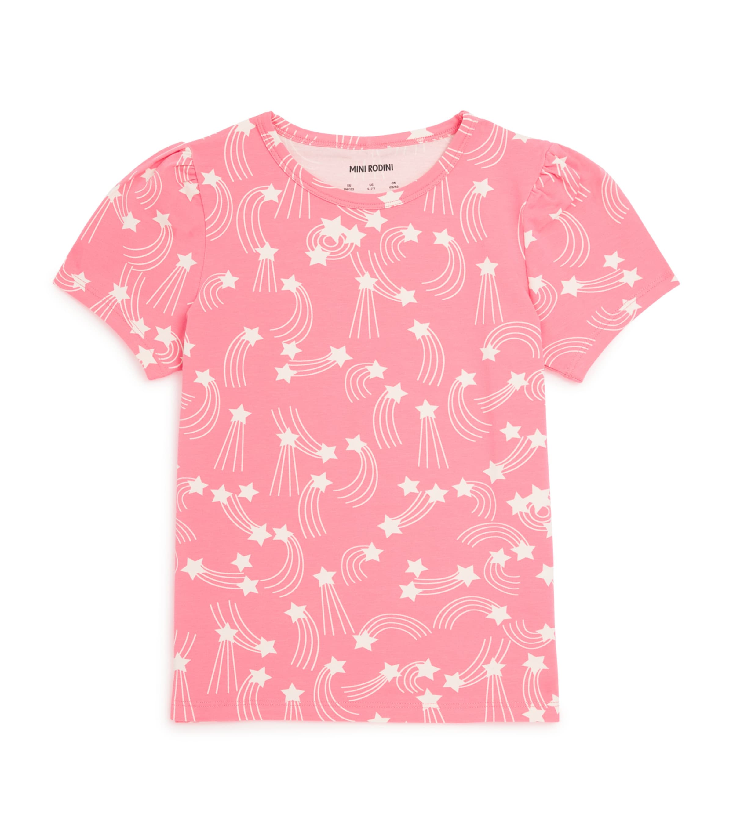 Mini Rodini Cotton Starfall T-Shirt (3-11 Years) Pink Image 1