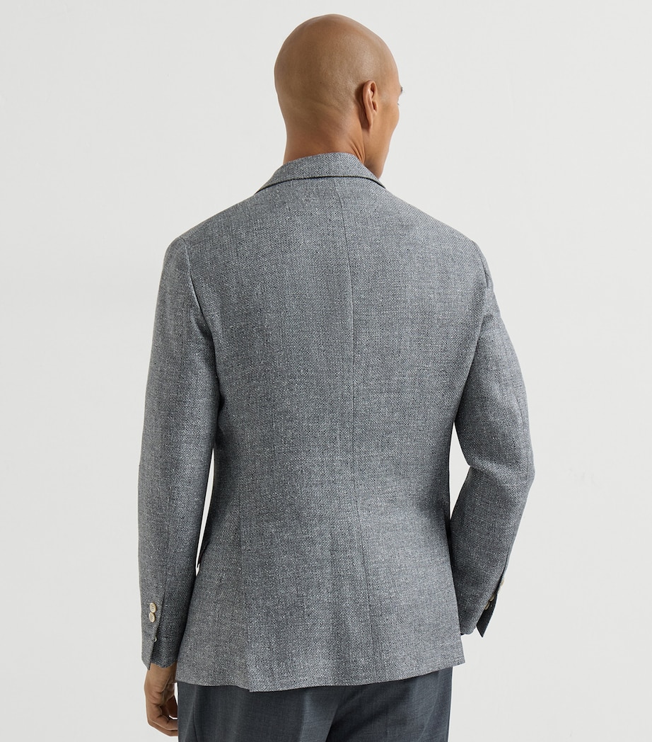 Brunello Cucinelli Mens Silk-Linen-Wool Blazer Image 3