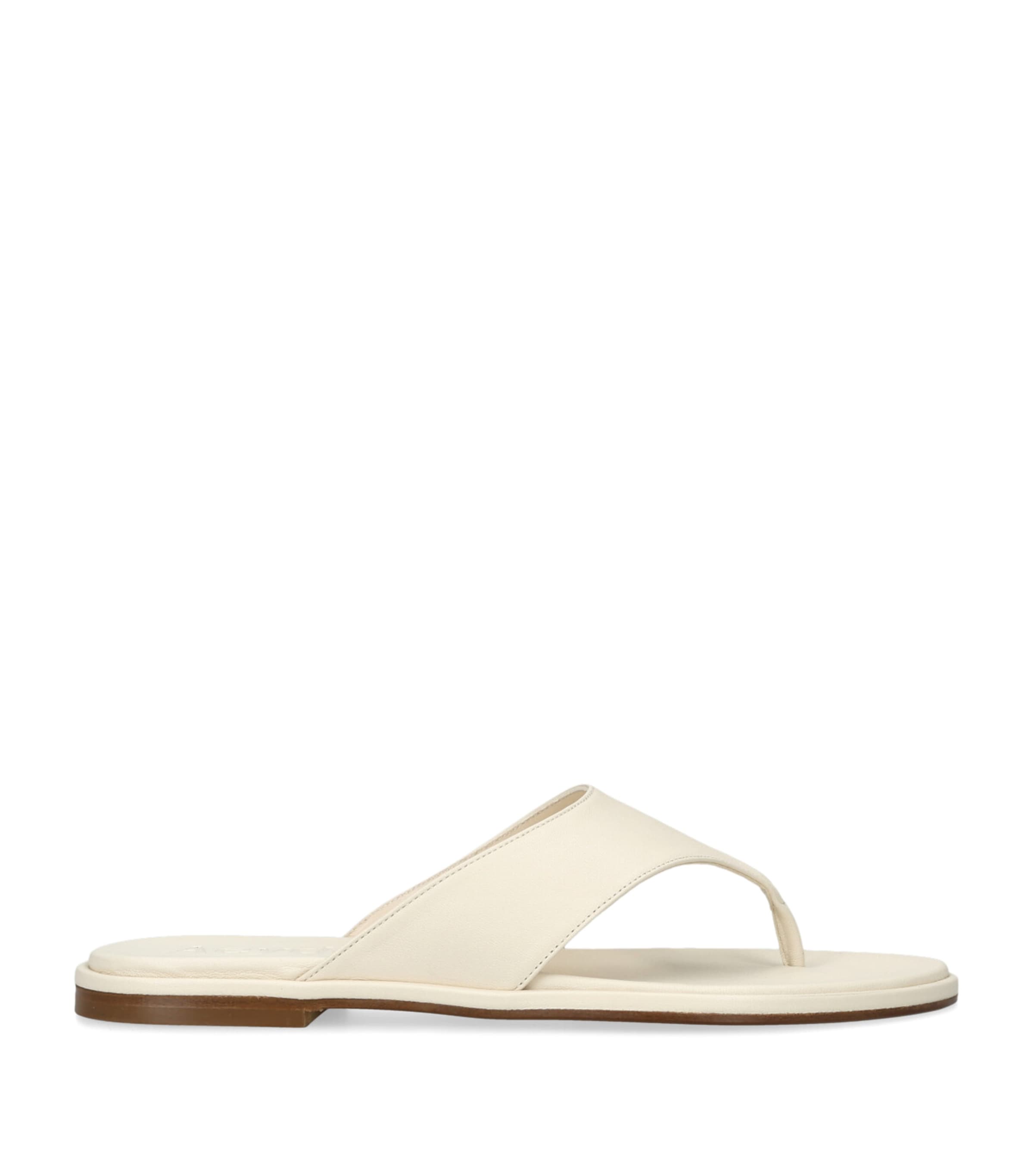 Leather Amaya Flip Flops CREAM Image 1