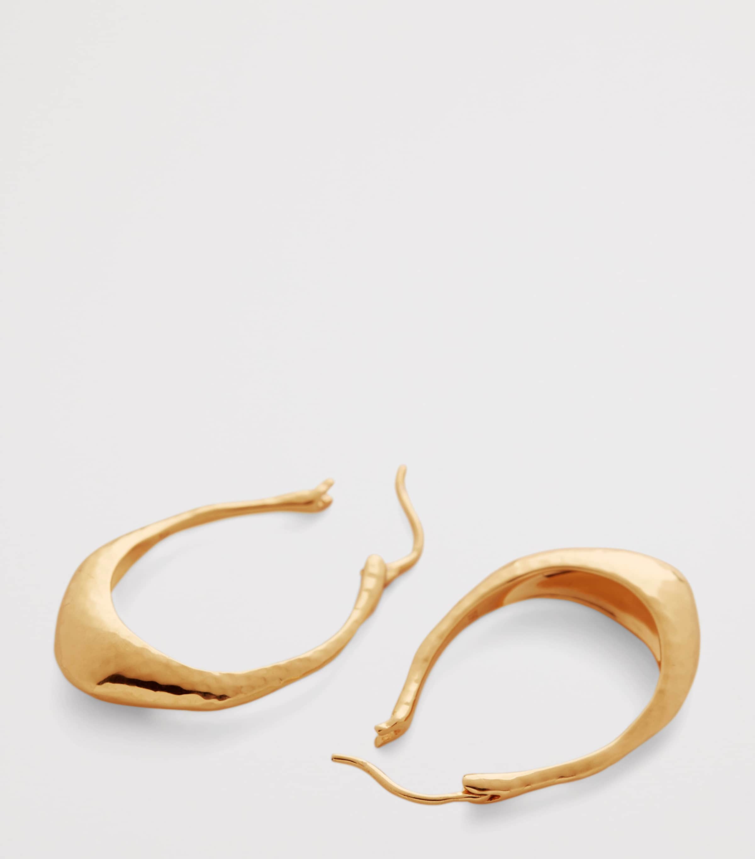 Medium Gold Vermeil Deia Hoop Earrings 18K GOLD VERMEIL Image 2