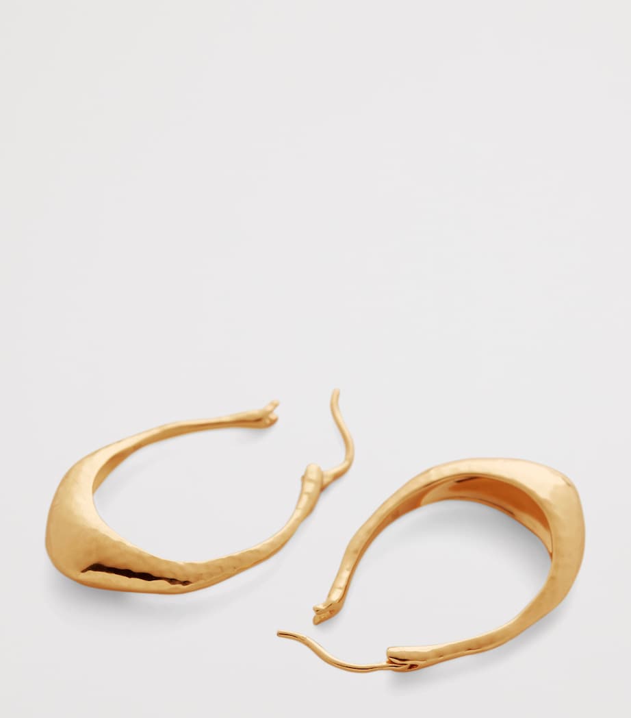 Monica Vinader Medium Gold Vermeil Deia Hoop Earrings Gold Vermeil Image 2
