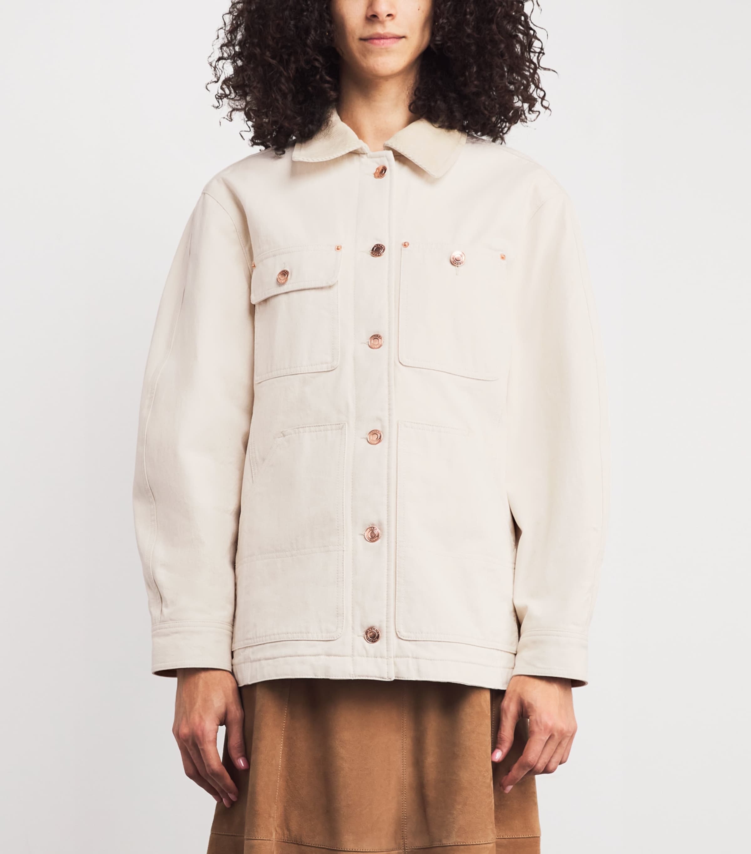 Isabel Marant Ivory Cotton Ninon Jacket | Harrods US
