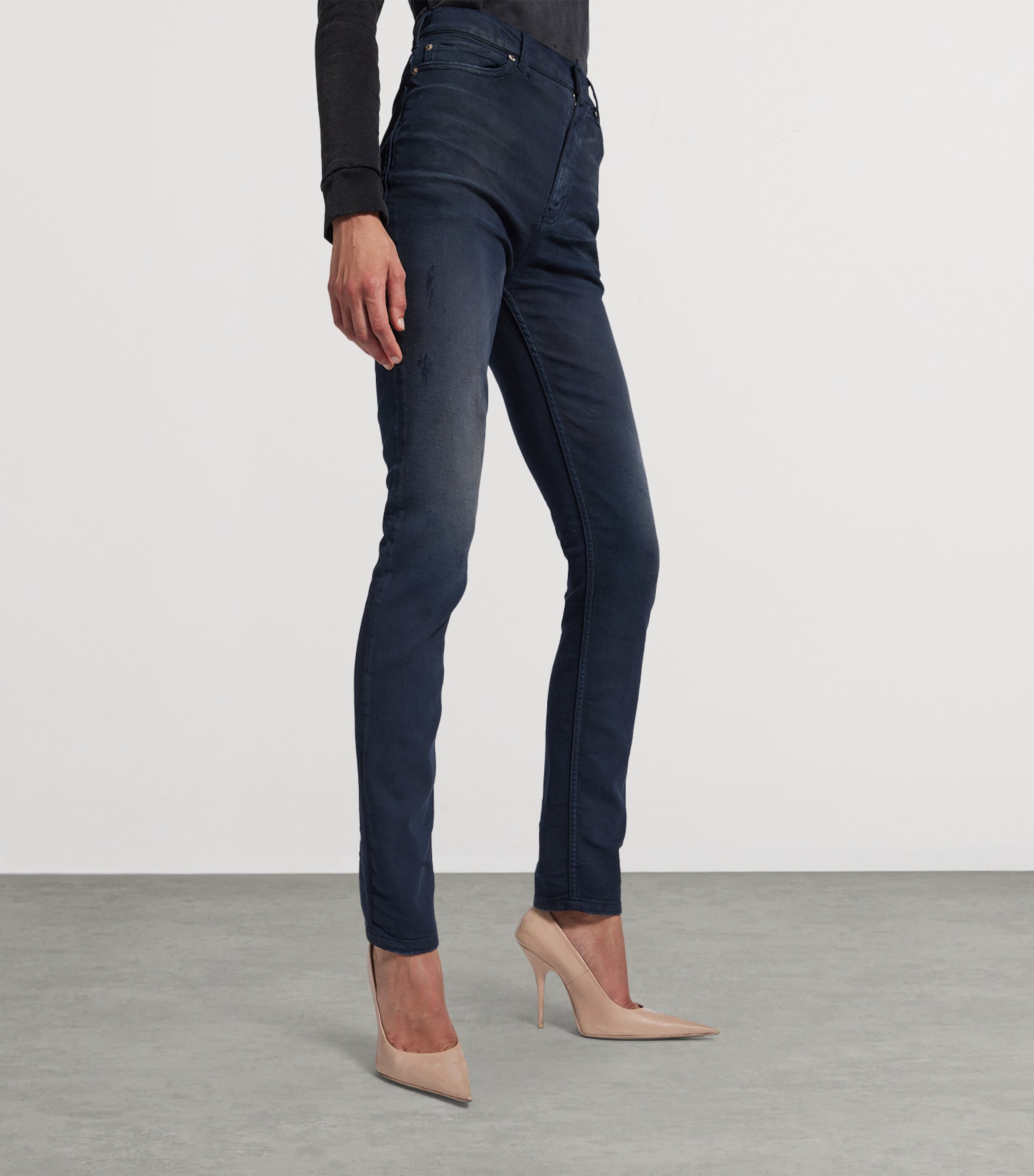 Faded Skinny Jeans 8074 Image 5