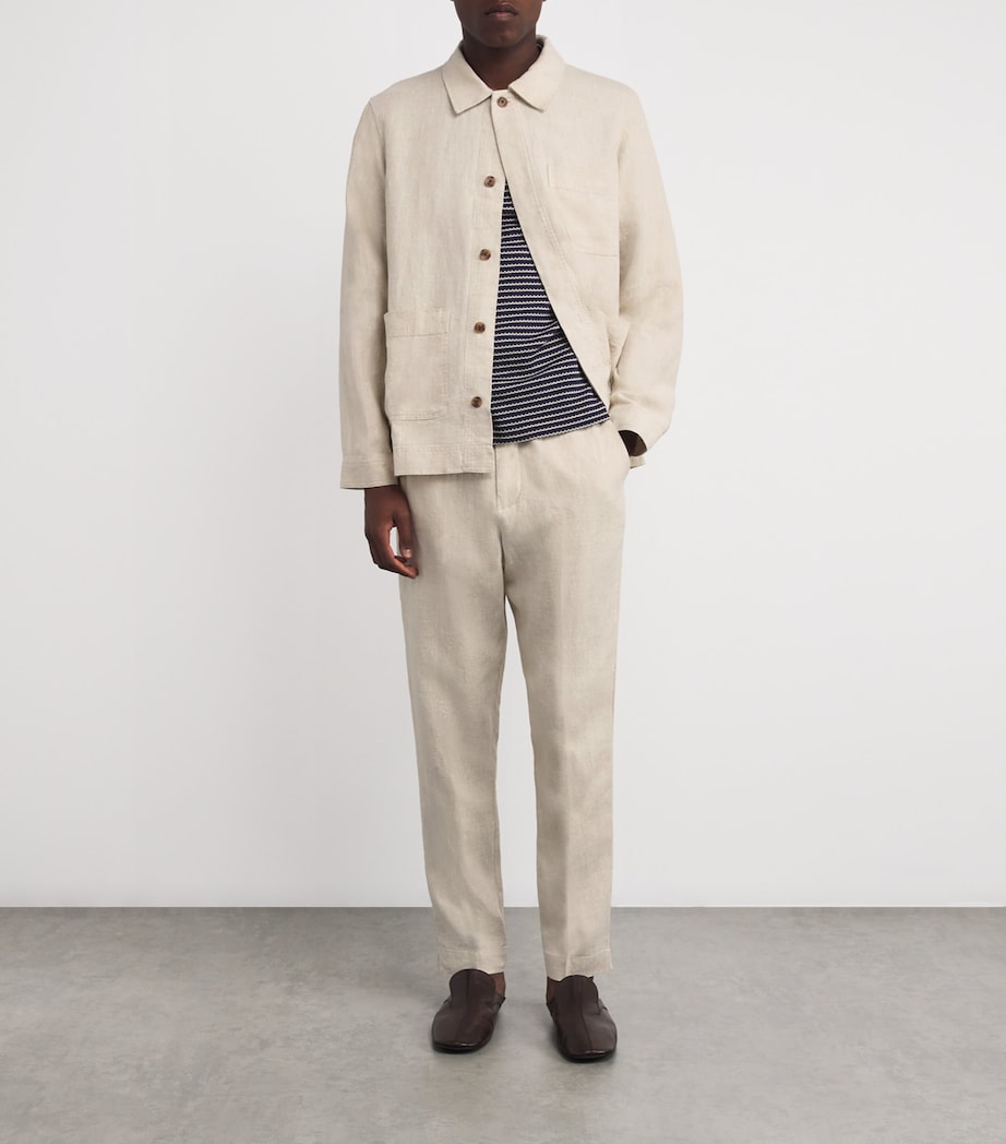 Linen Olav Button-Up Shirt OAT 804 Image 2