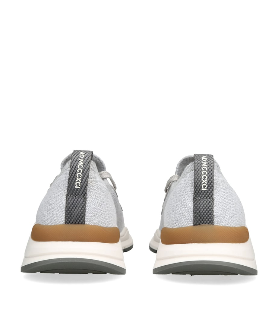 Brunello Cucinelli Kids Knitted Sneakers Grey Image 2