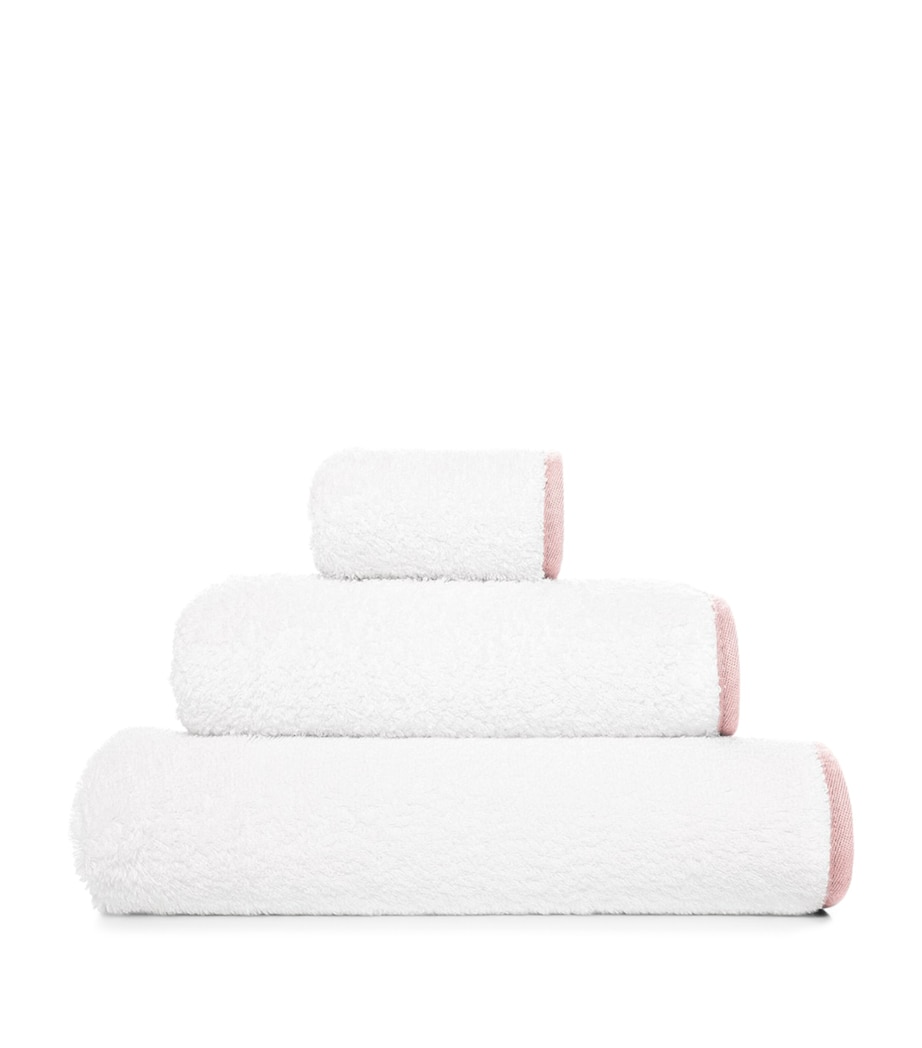 Egyptian Cotton Portobello Bath Towel (70cm x 140cm) WHITE/PEARL Image 1