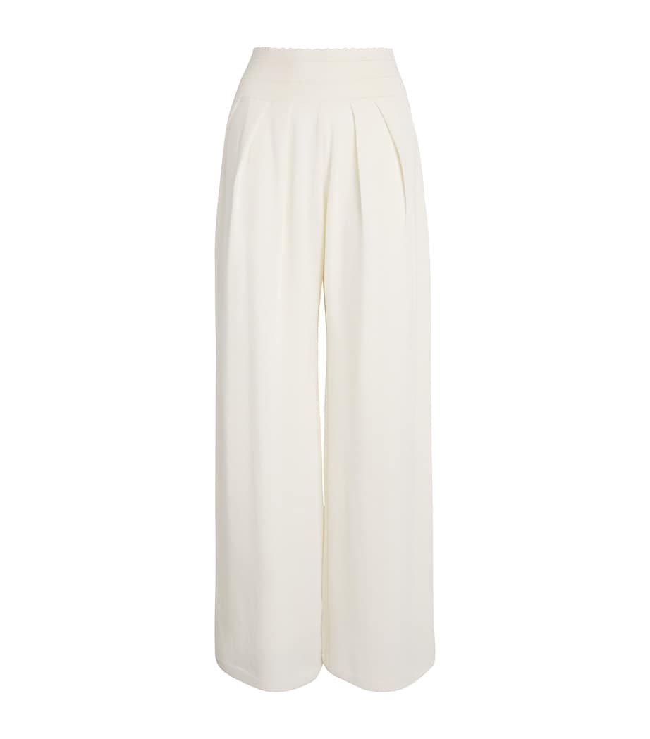 Molli Womens Virgin Wool Wide-Leg Trousers Milk Image 1