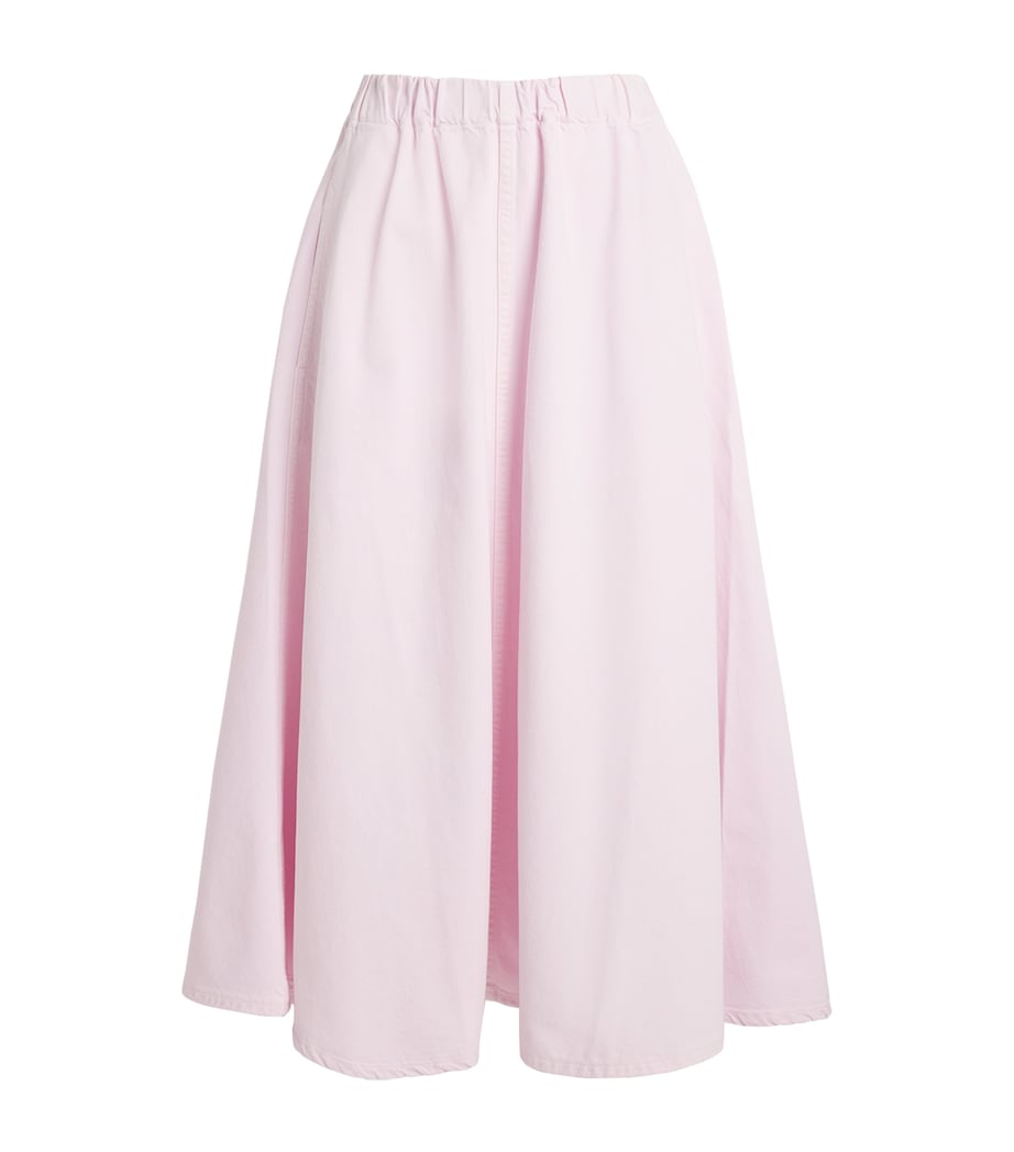 AGOLDE Womens x Maria McManus Midi Skirt Stne Wsh Powder Pnk Image 1