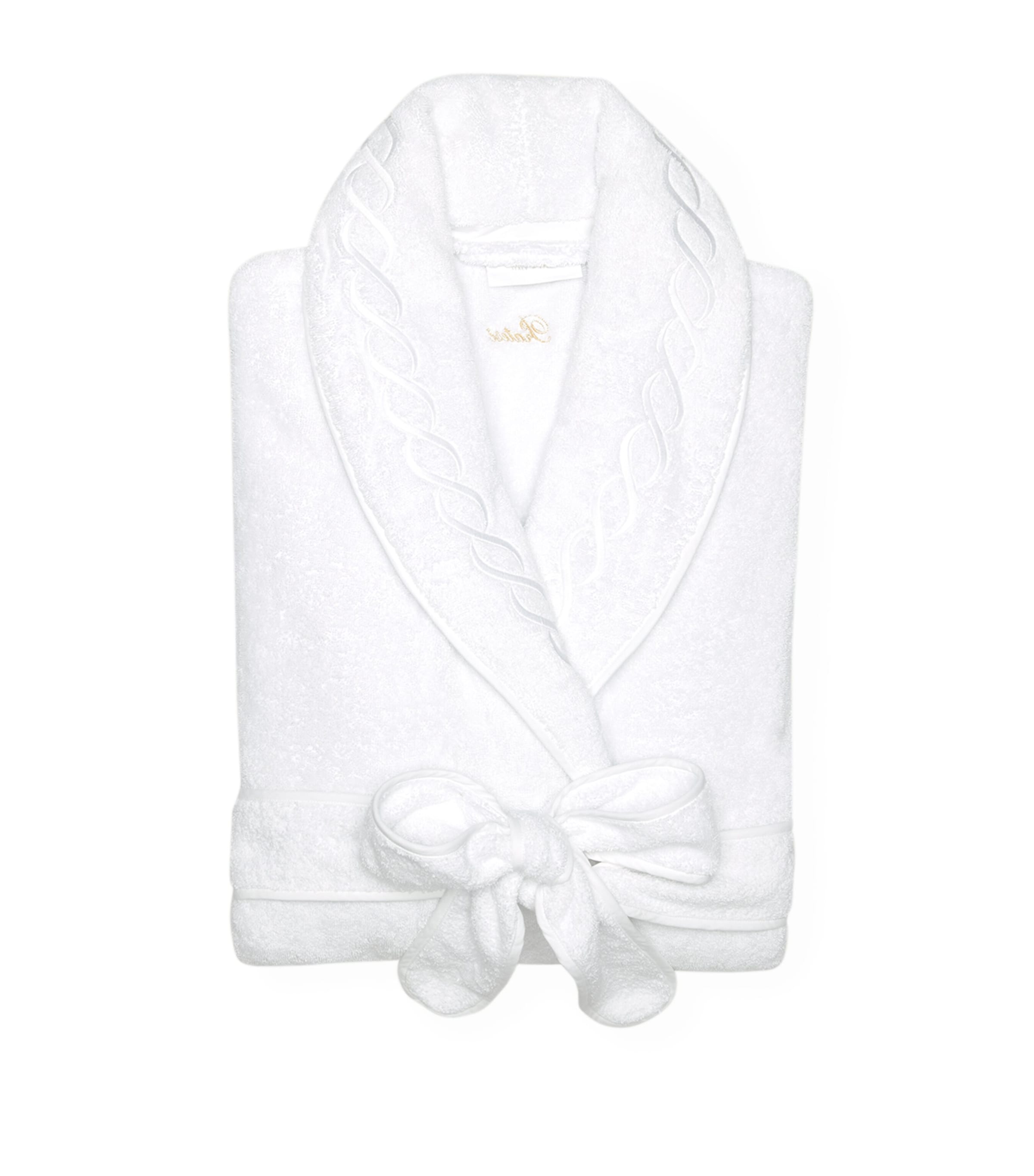 Cotton Treccia Bathrobe (Medium) WHITE/WHITE Image 2