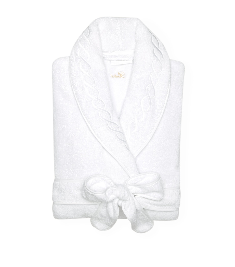 Cotton Treccia Bathrobe (Medium) WHITE/WHITE Image 2