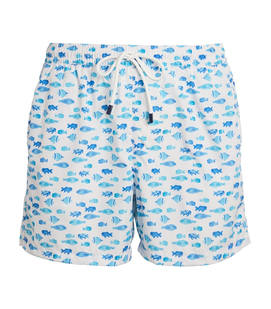 Fedeli Mens Printed Madeira Swim Shorts Blue Image 1