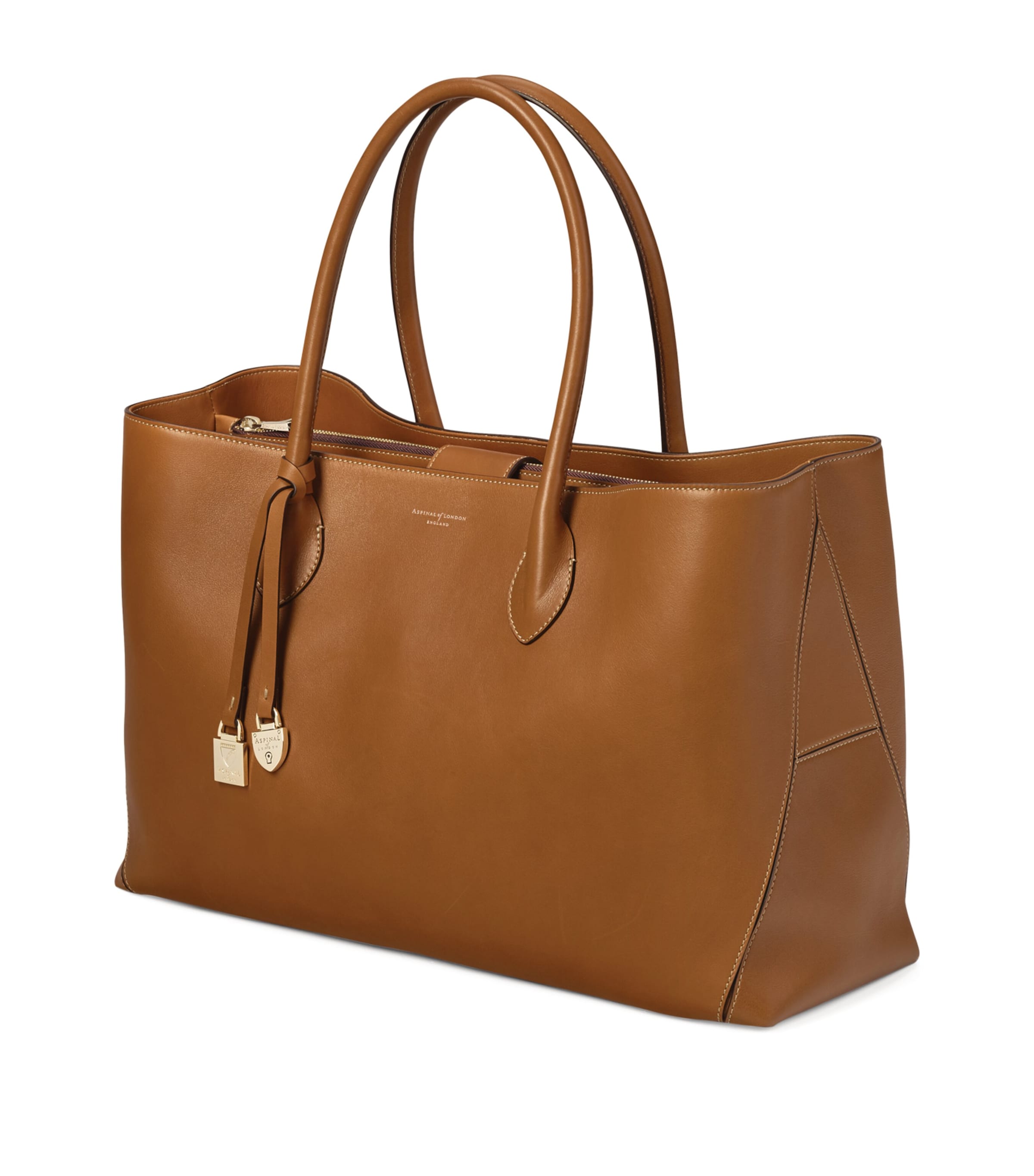 Leather London Tote Bag BROWN Image 3