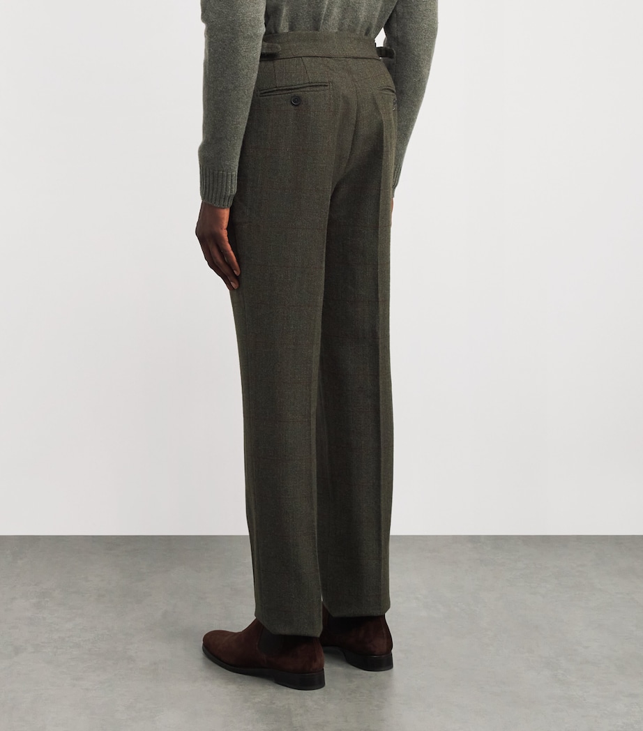 Wool-Blend Technical Tweed Sporting Trousers ALUM Image 4
