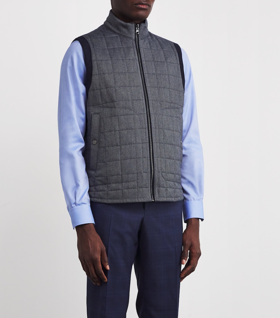 Quilted Reversible Gilet 12 BLUE Image 3
