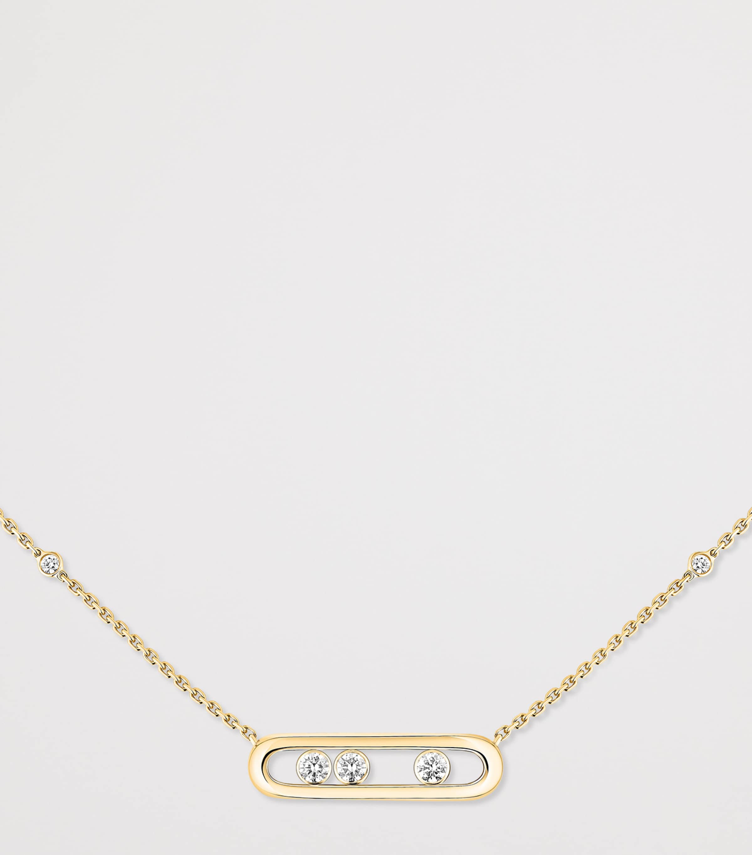 Messika Baby Move Classique Yellow Gold and Diamond Necklace (0.14ct) Yellow Gold Image 3