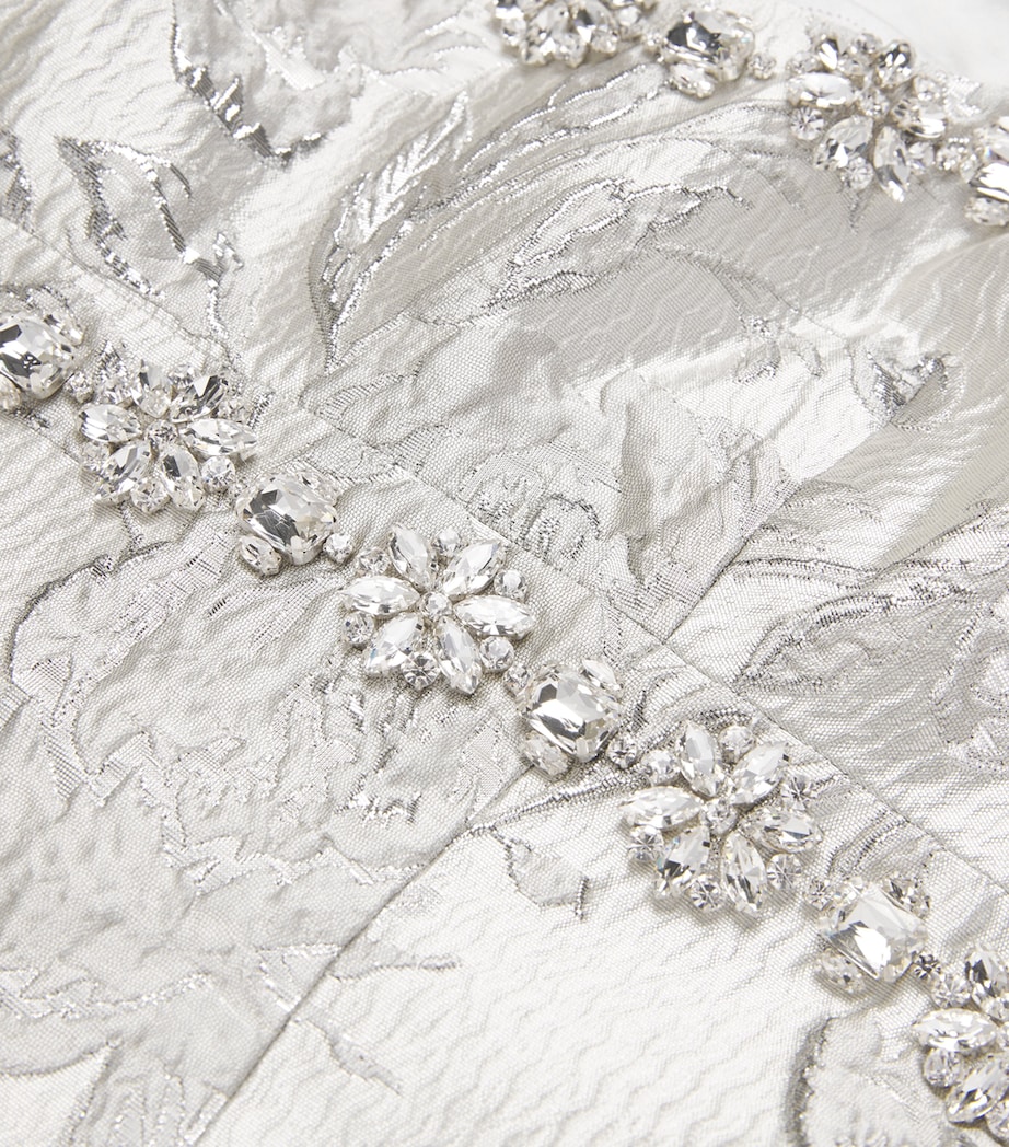 Jacquard Tristan Mini Dress SILVER Image 5