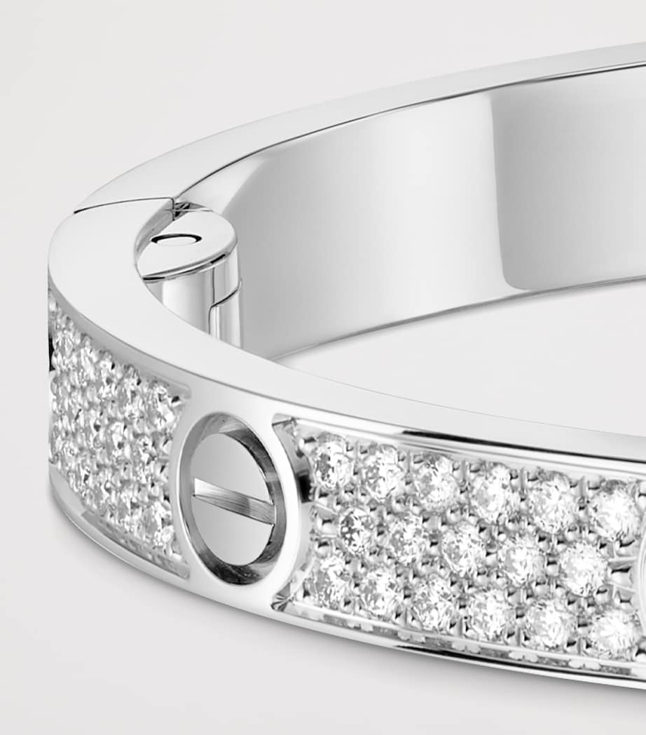 White Gold and Diamond LOVE Bracelet WHITE GOLD Image 9