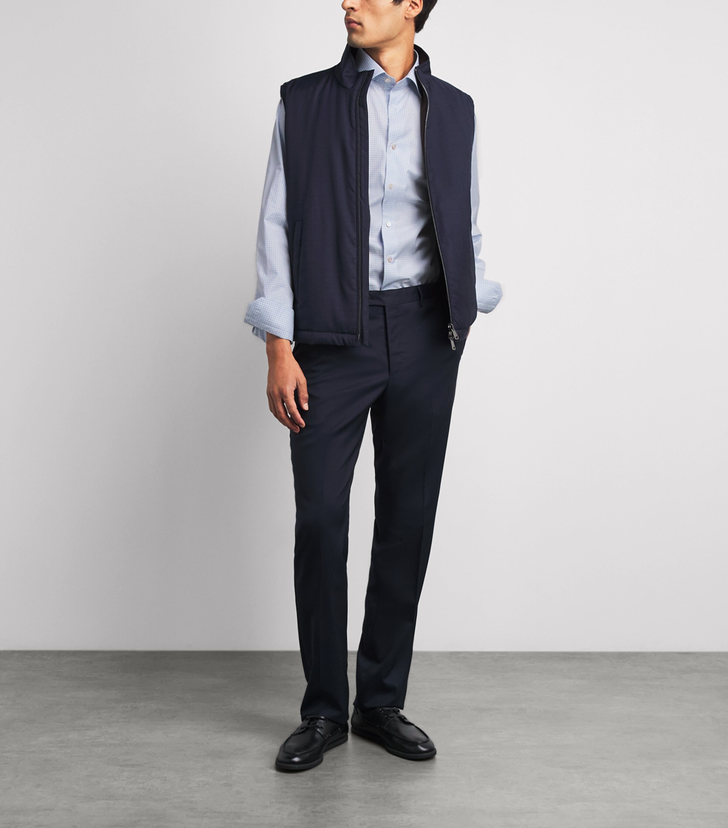 Eton Mens Cotton Slim Fit Shirt Light Blue Image 2