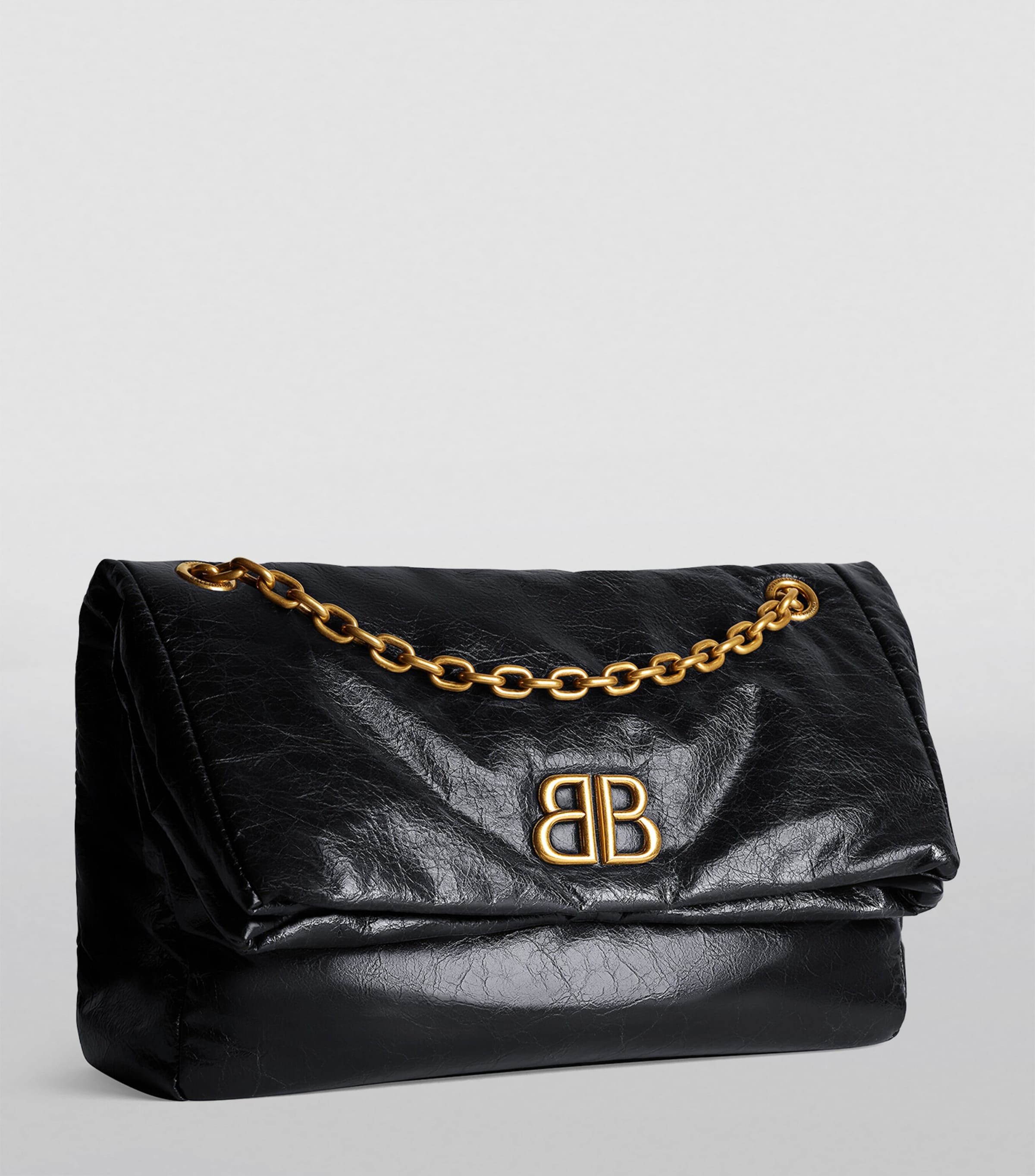 ショルダーバッグ・ポシェット Balenciaga Black Leather Medium Monaco Shoulder Bag Monaco Medium leather shoulder bag in black - Balenciaga