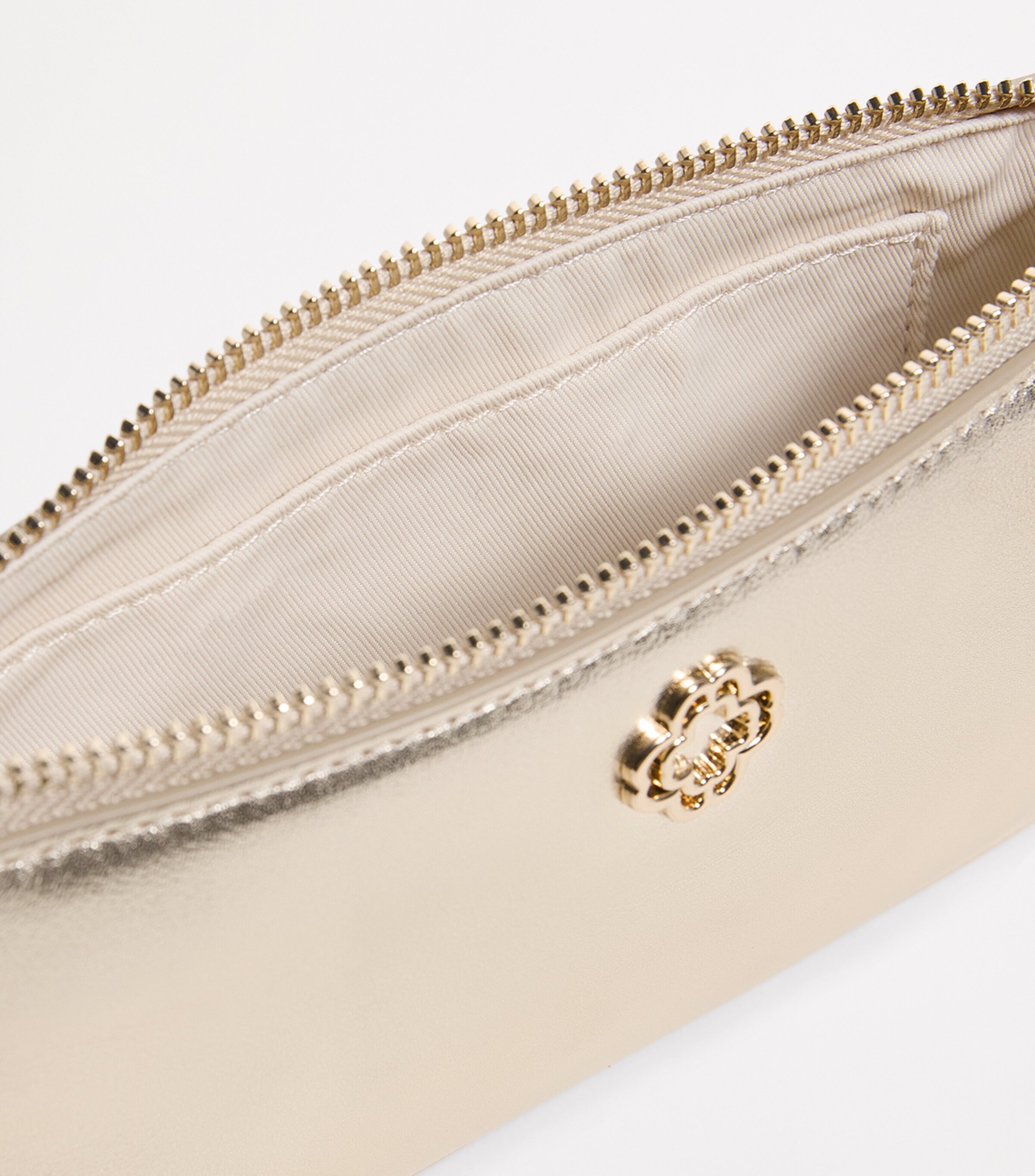 Maje Leather Sarah Shoulder Bag Gold Image 4