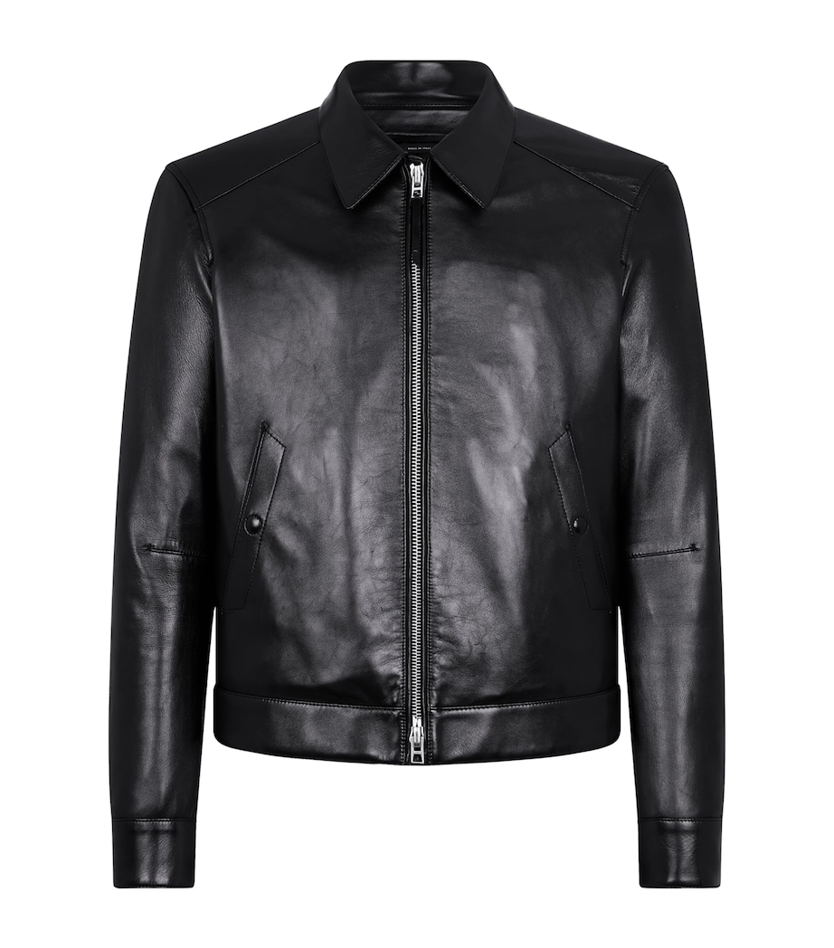 TOM FORD Mens Short Leather Jacket Naa Image 1