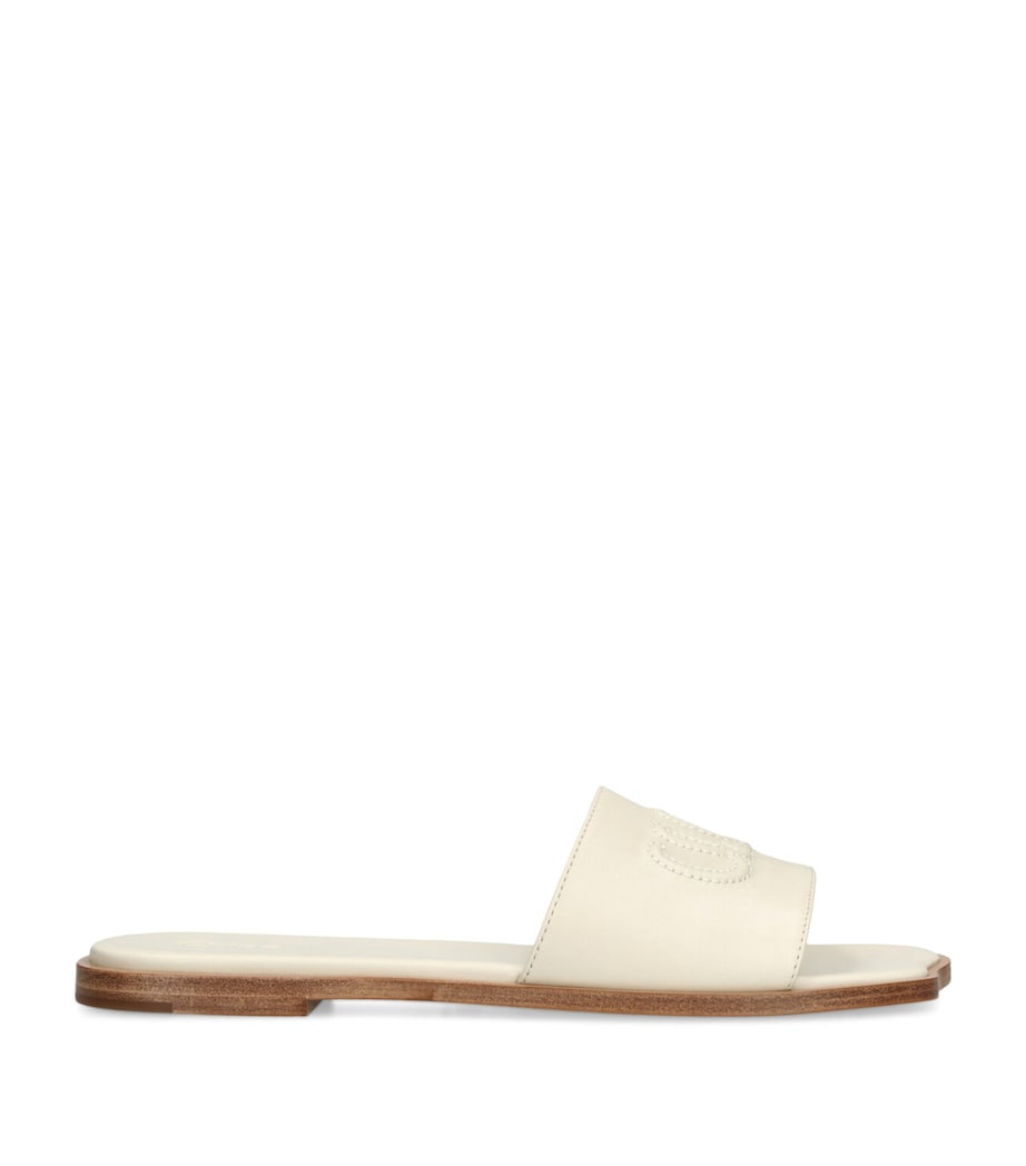 Chloé Leather Soleil Slides White Image 1