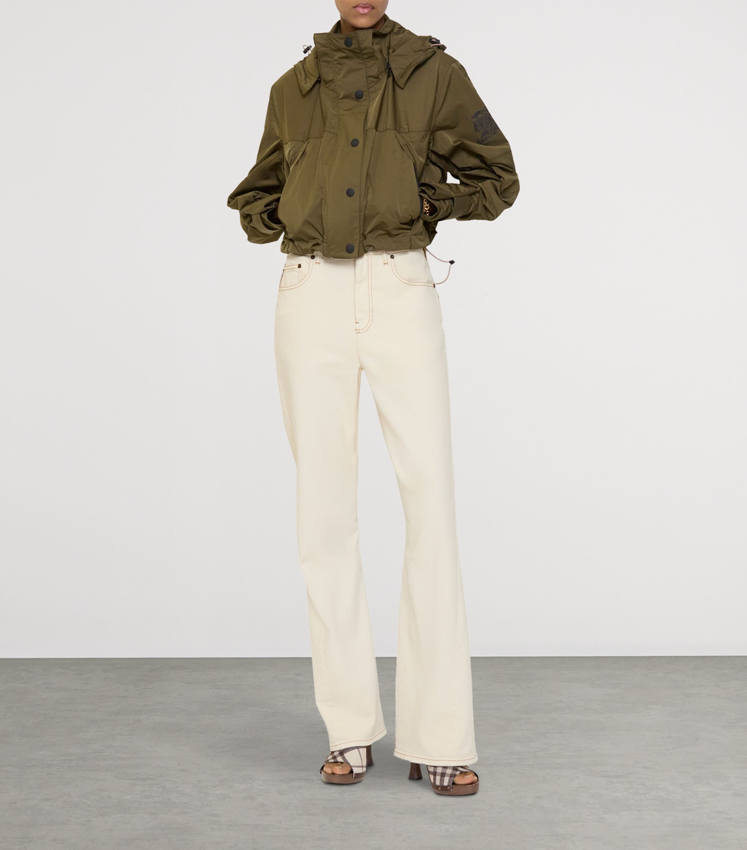 Stretch-Cotton Bootcut High-Rise Jeans CERAMIC WHITE Image 2