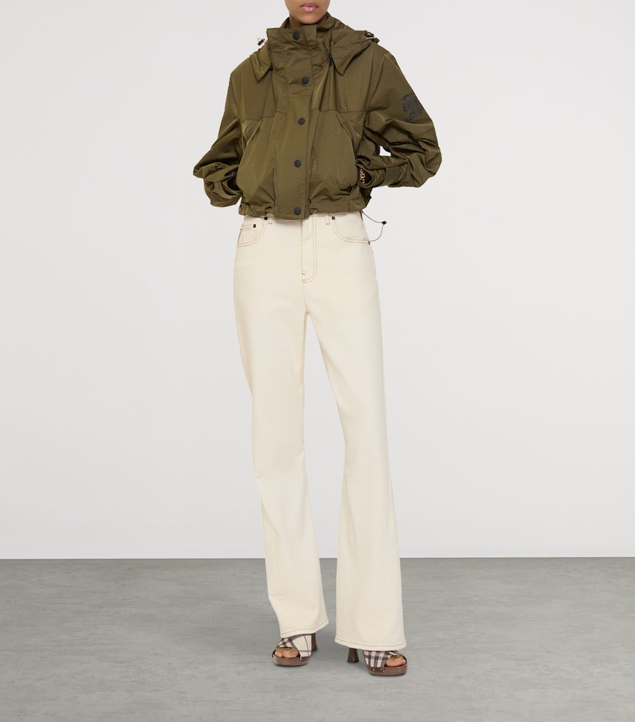 Stretch-Cotton Bootcut High-Rise Jeans CERAMIC WHITE Image 2