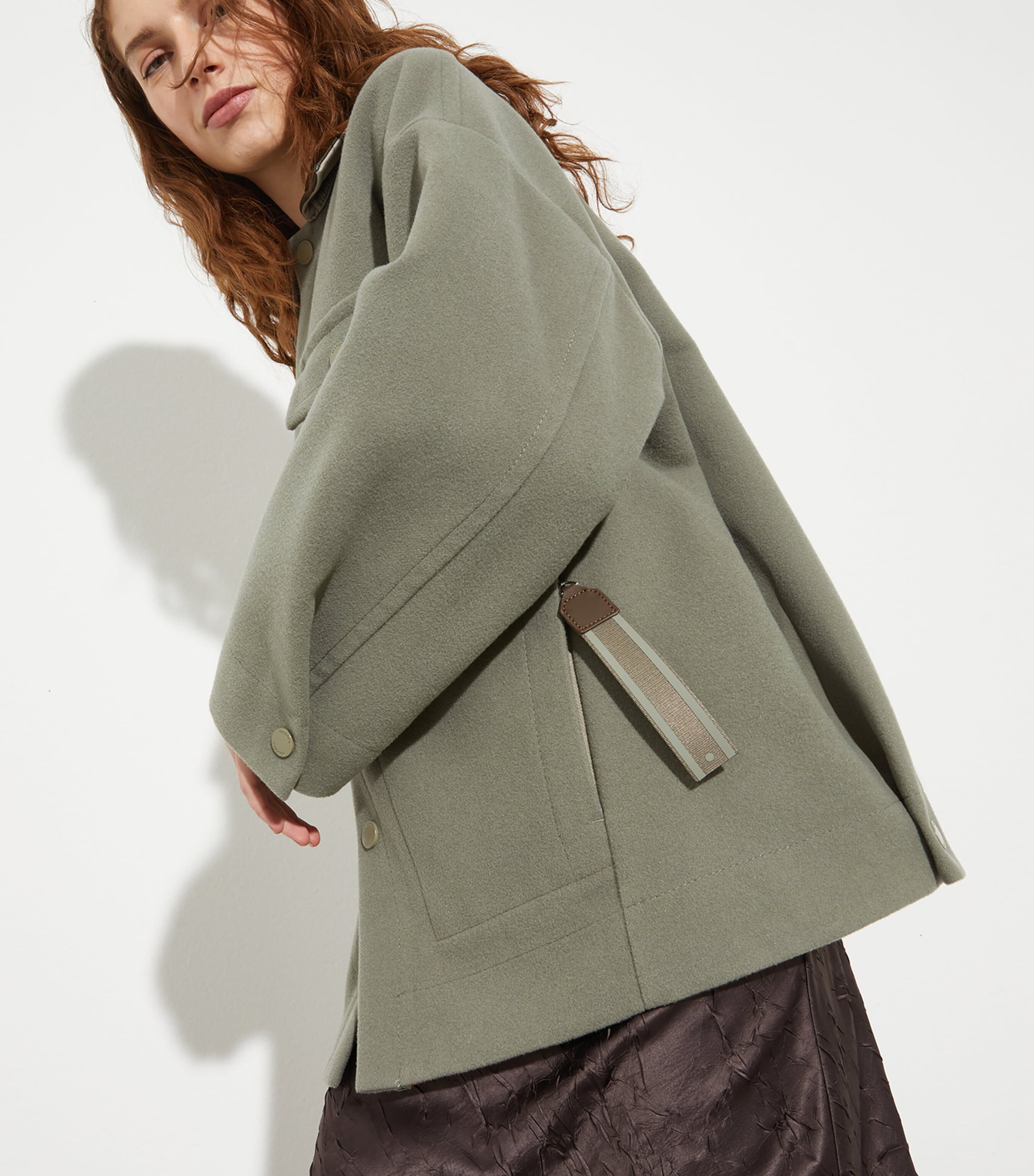 Virgin Wool Coat SAGE Image 5