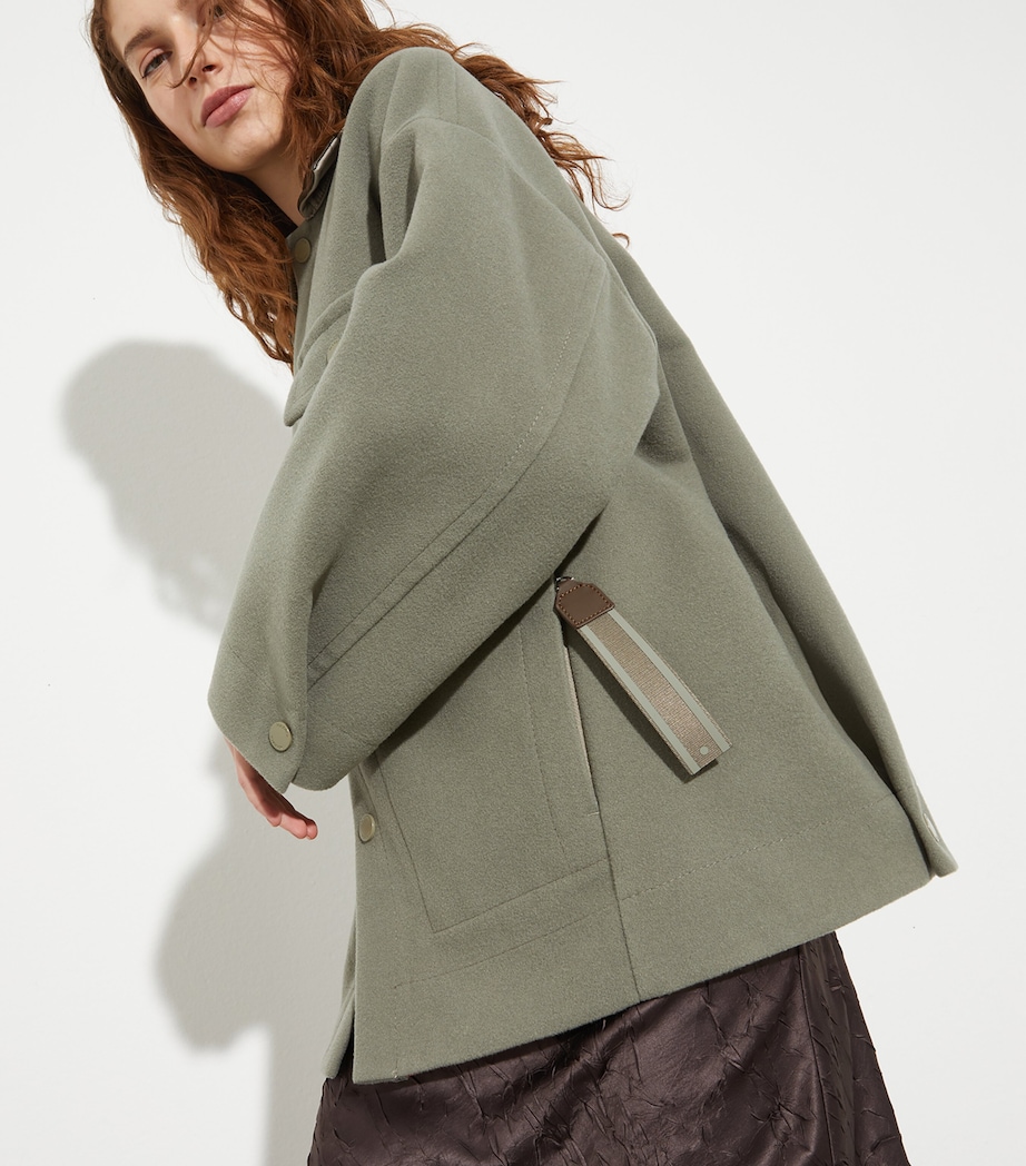 Virgin Wool Coat SAGE Image 5