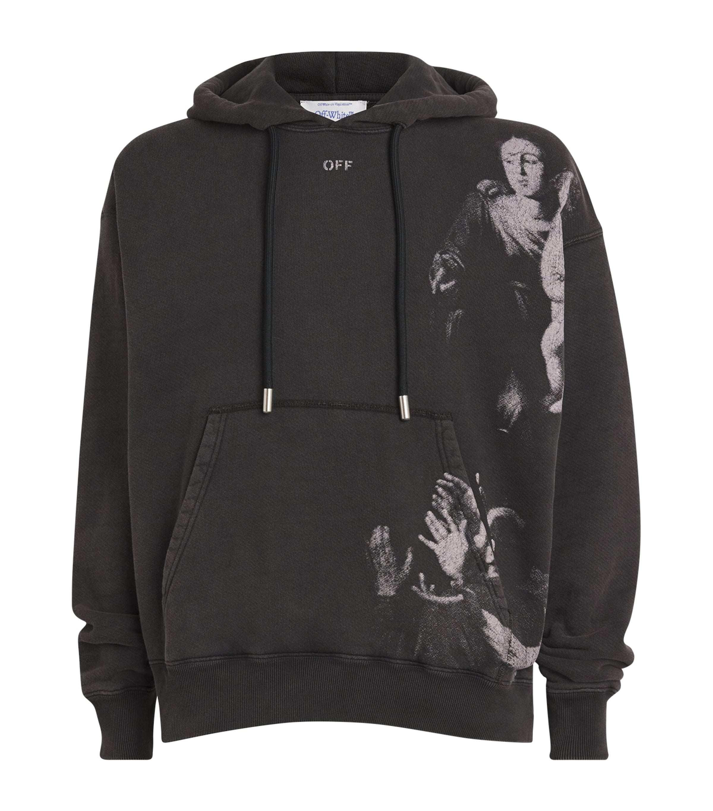 Off-white Blurred Mary Skate Hoodie In Black