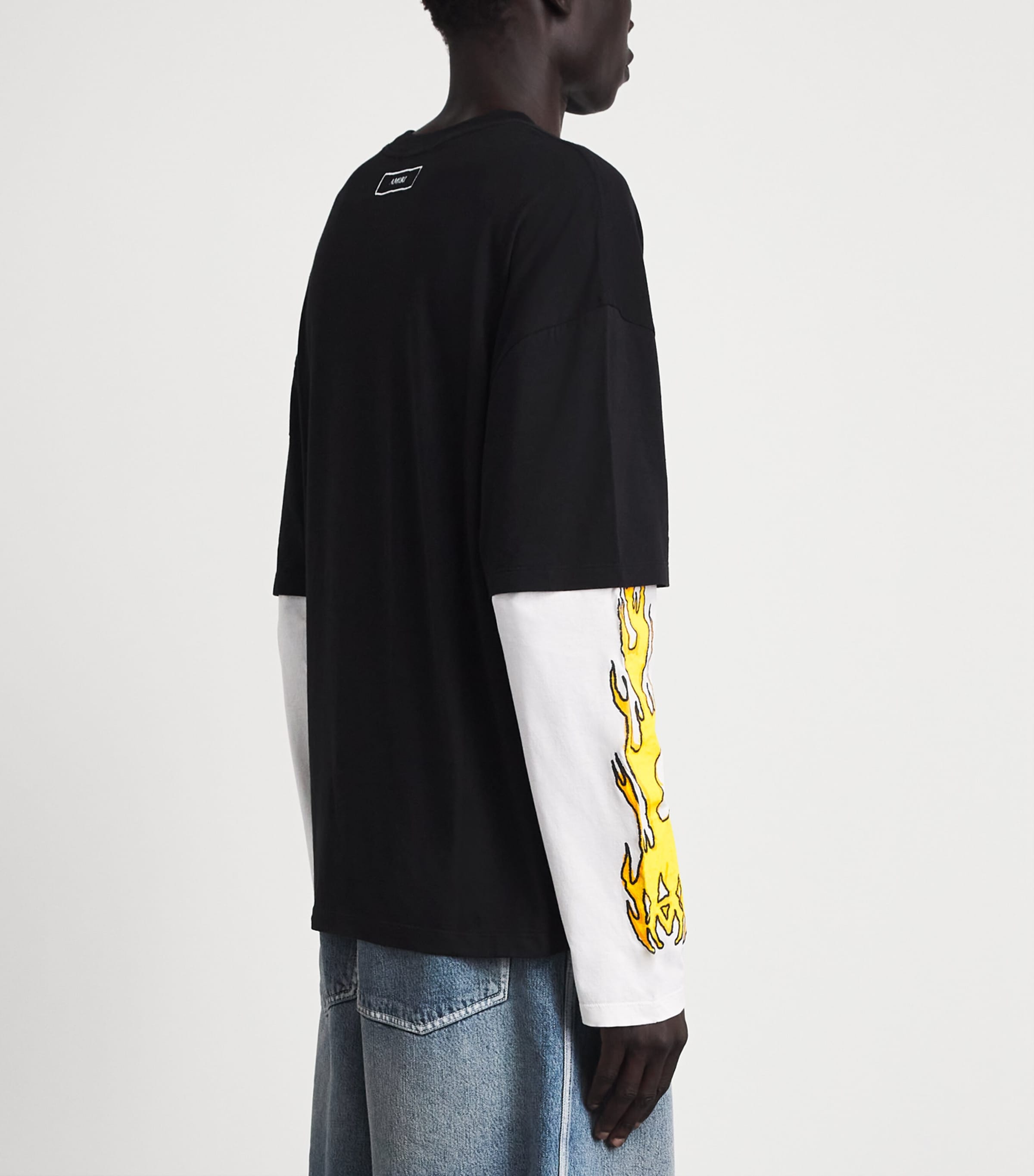 AMIRI Mens Cotton Burn Out T-Shirt Black Image 5