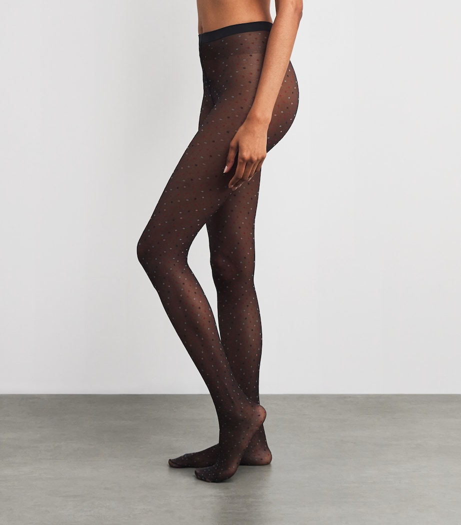 Micro Polka Dot 20 Tights 8163 BLACK/RED Image 2