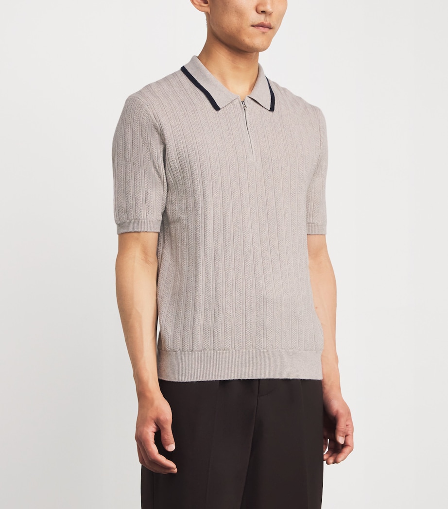 Cotton-Cashmere Bury Polo Shirt NATURAL MELANGE Image 3