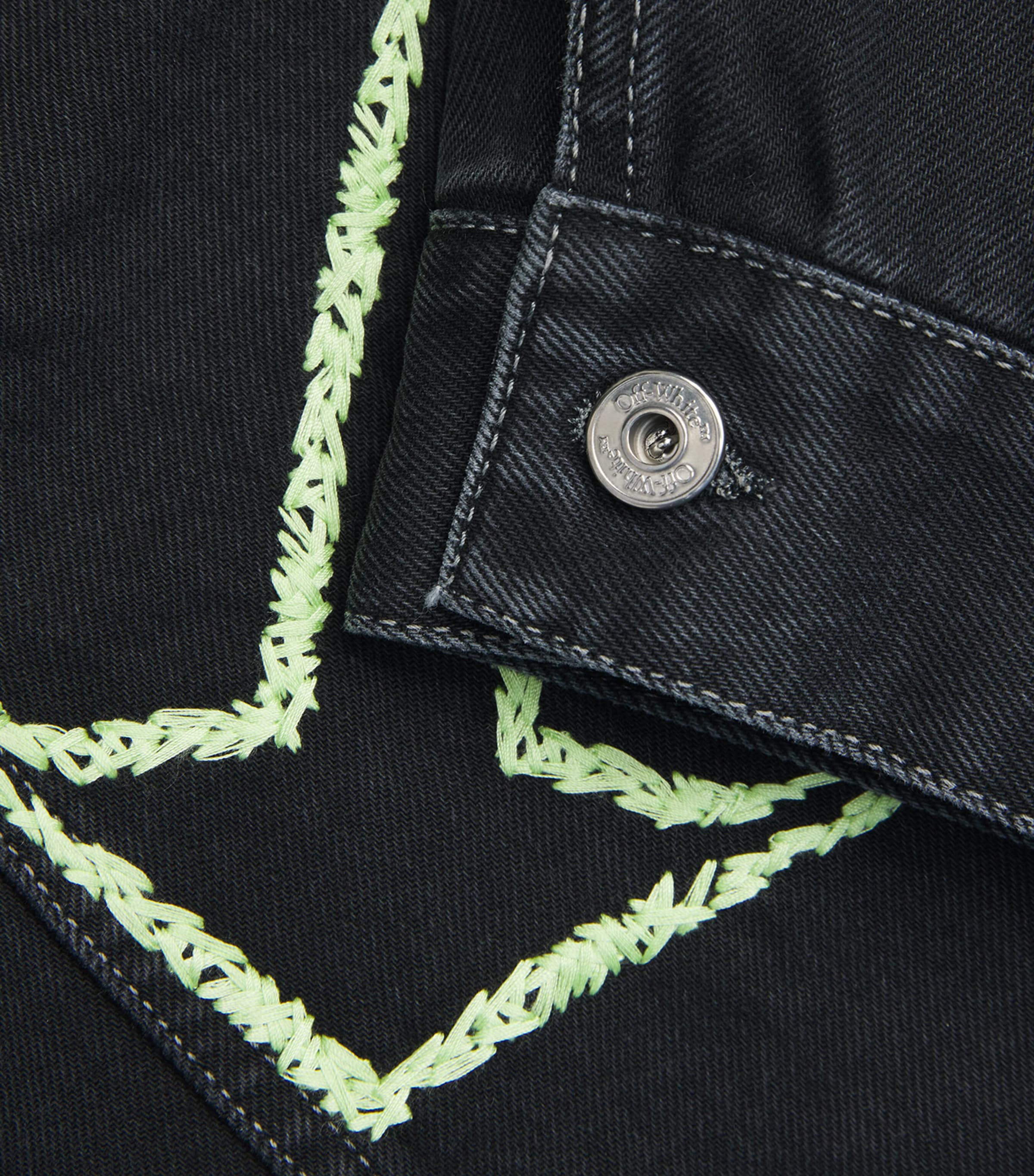 Embroidered Denim Jacket VINTAGE BLACK Image 5