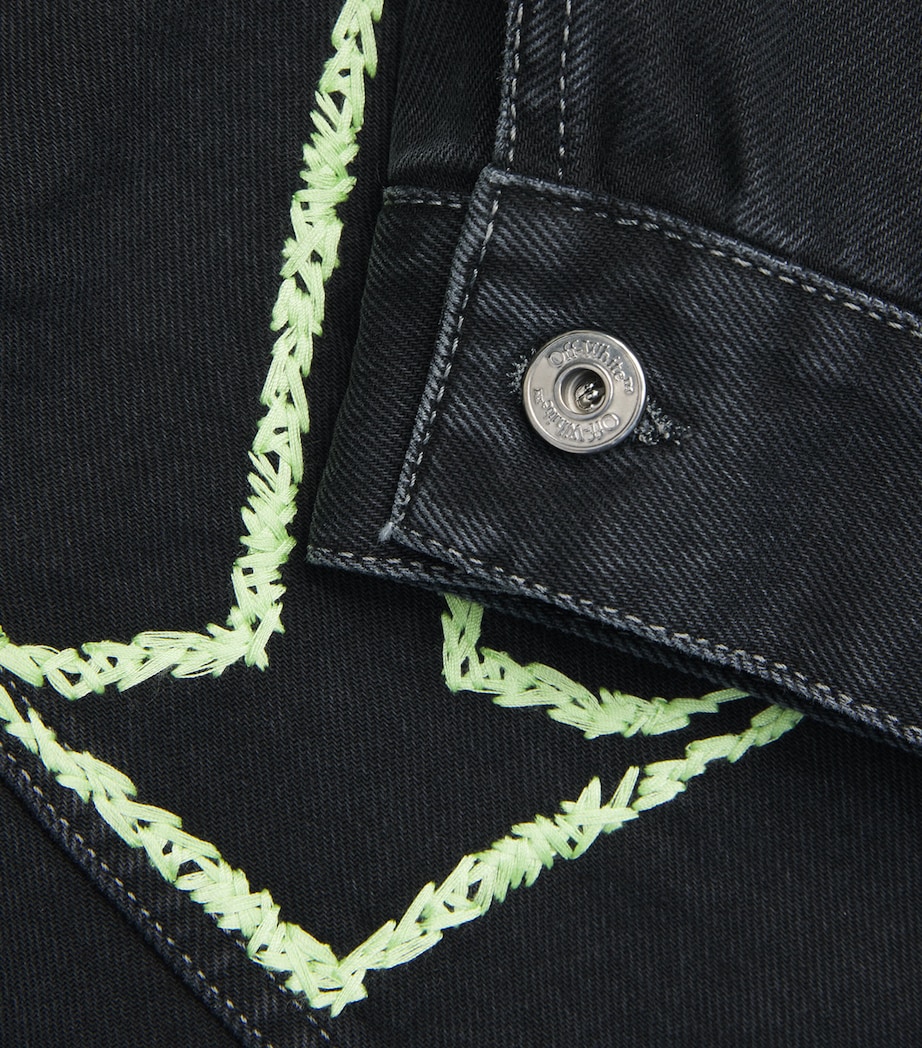 Embroidered Denim Jacket VINTAGE BLACK Image 5