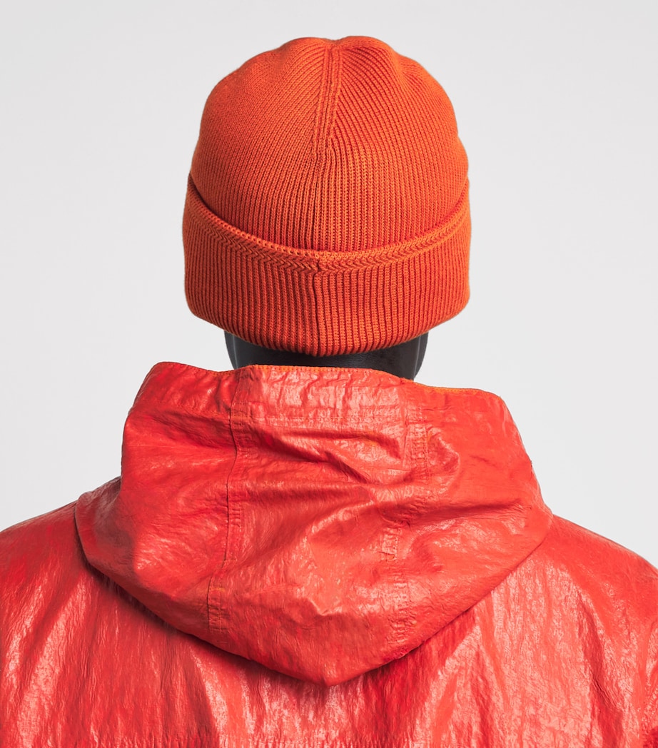 Stone Island Cotton Compass Patch Beanie Image 4