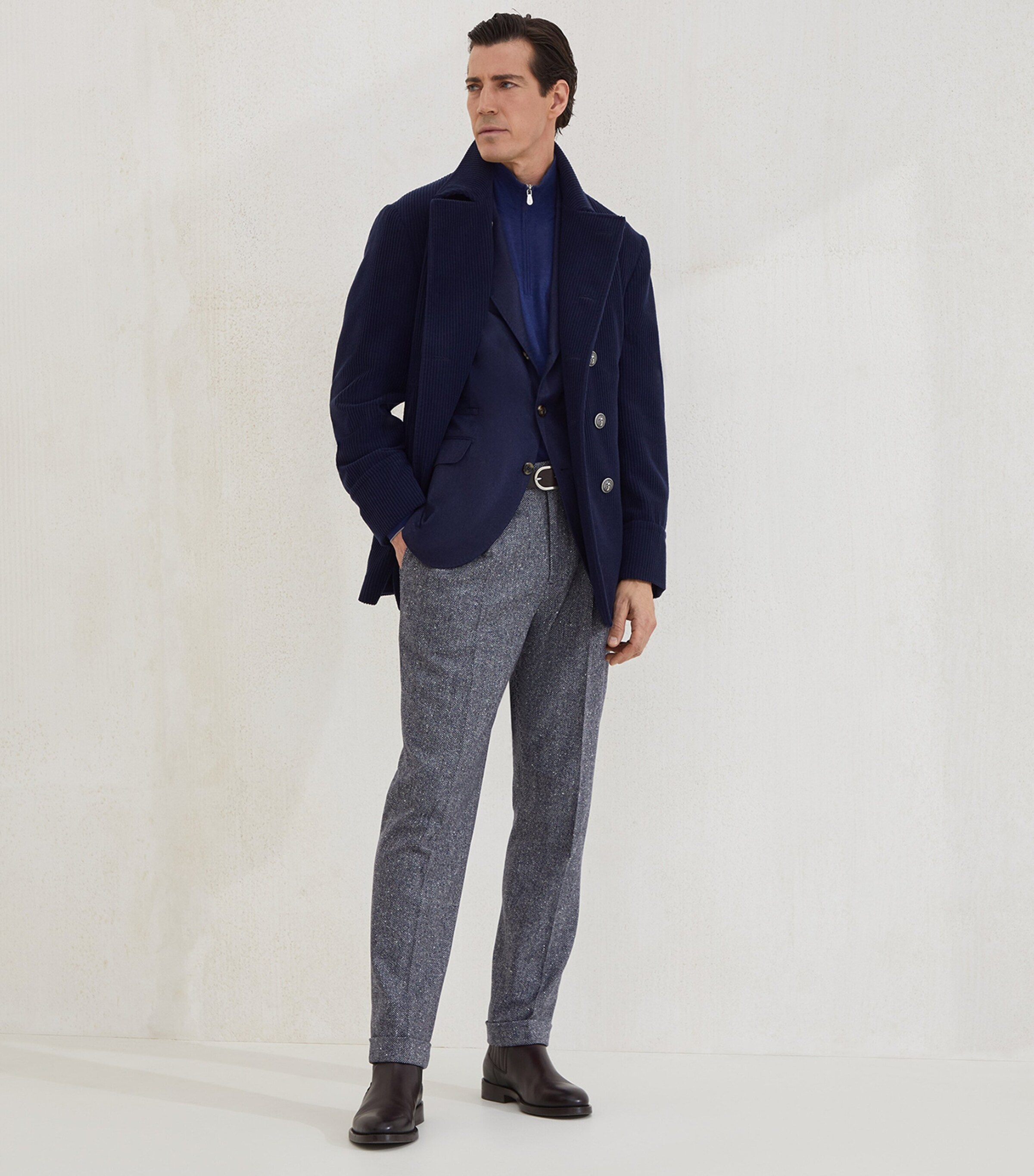 Wool-Cashmere Leisure Fit Trousers C1020 Image 4