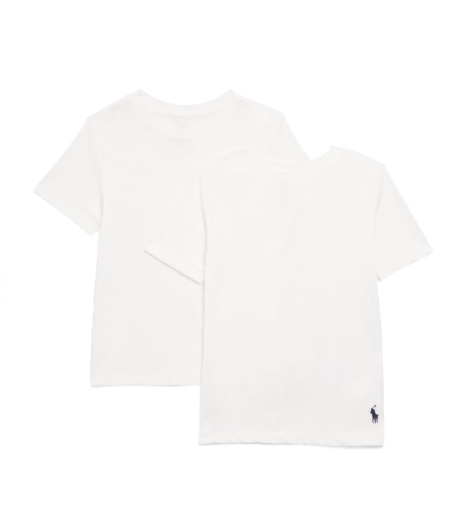 Set of 2 Cotton Logo T-Shirts (6-14 Years) WHITE Image 1