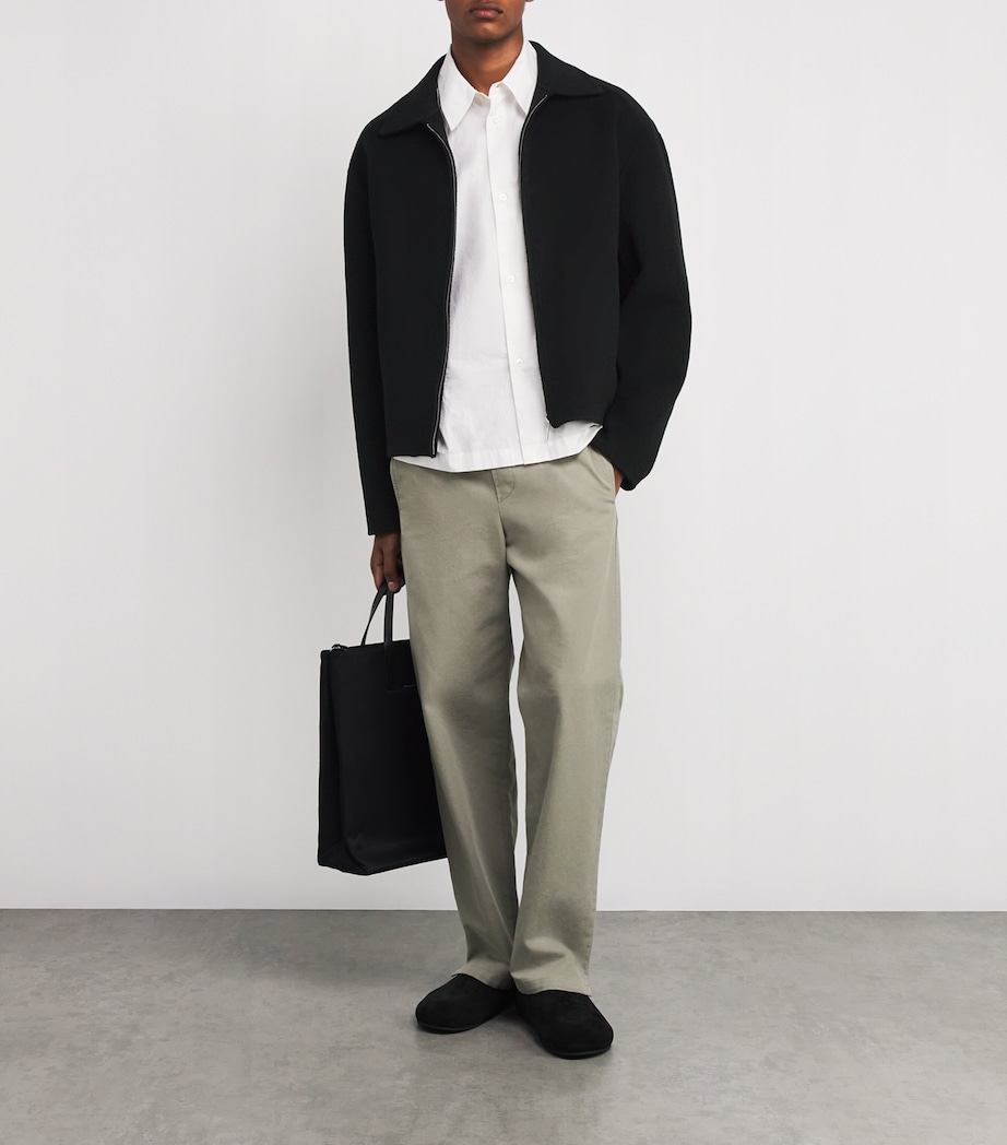 Wool Bomber Jacket 001 BLACK Image 2