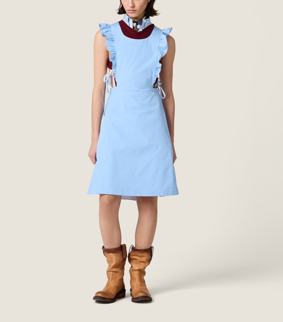 Miu Miu Womens Cotton Apron Mini Dress Image 2