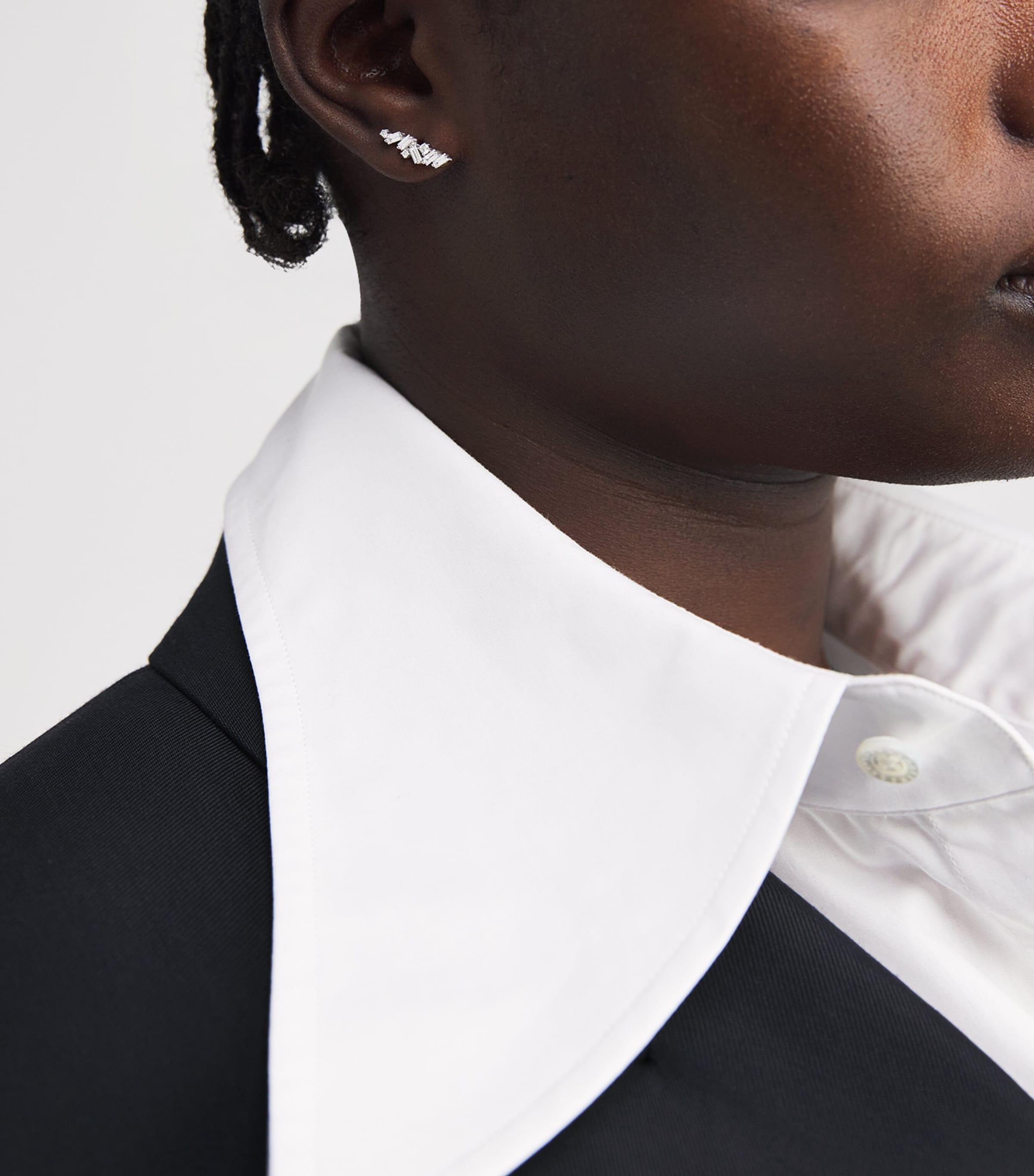 White Gold and Diamond Frenzy Stud Earrings 18K WG/WD Image 2