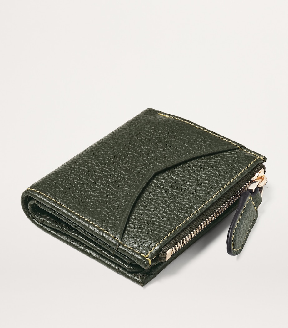 Aspinal Of London Leather Hudson Coin and Card Holder Green Image 3