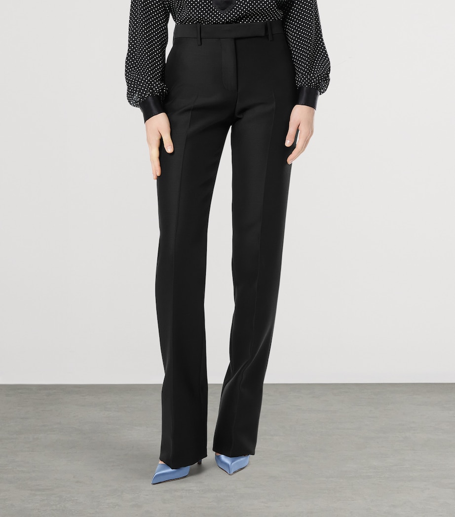 TOM FORD Womens Wool-Silk Tailored Trousers Naa Image 3