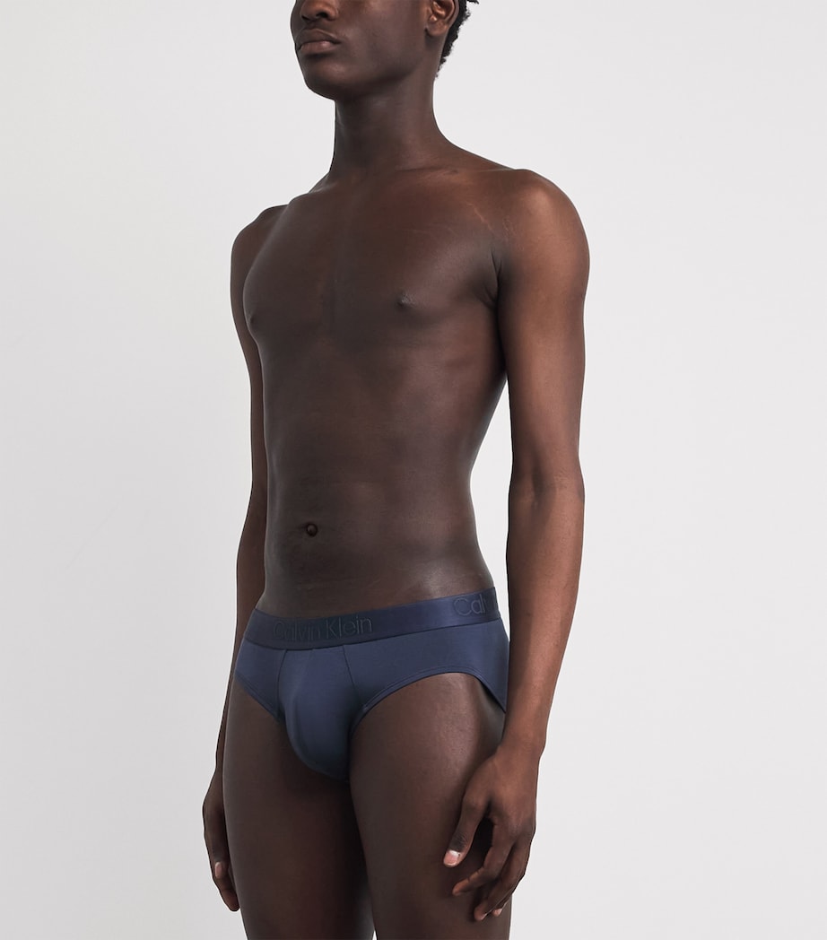 Calvin Klein Mens Hip Briefs (Pack of 3) Se/blu/blk Image 2