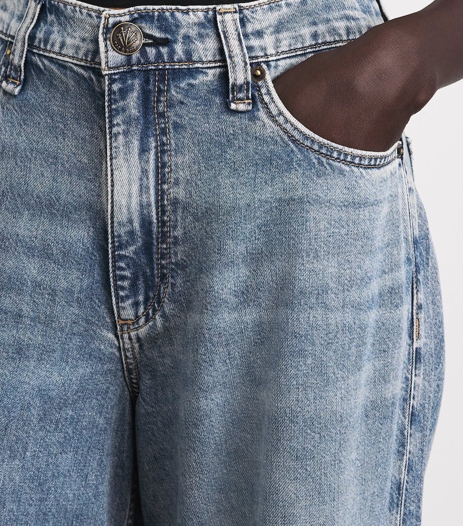 Rag & Bone Womens Featherweight Sofie High-Rise Wide-Leg Jeans Theo Image 3