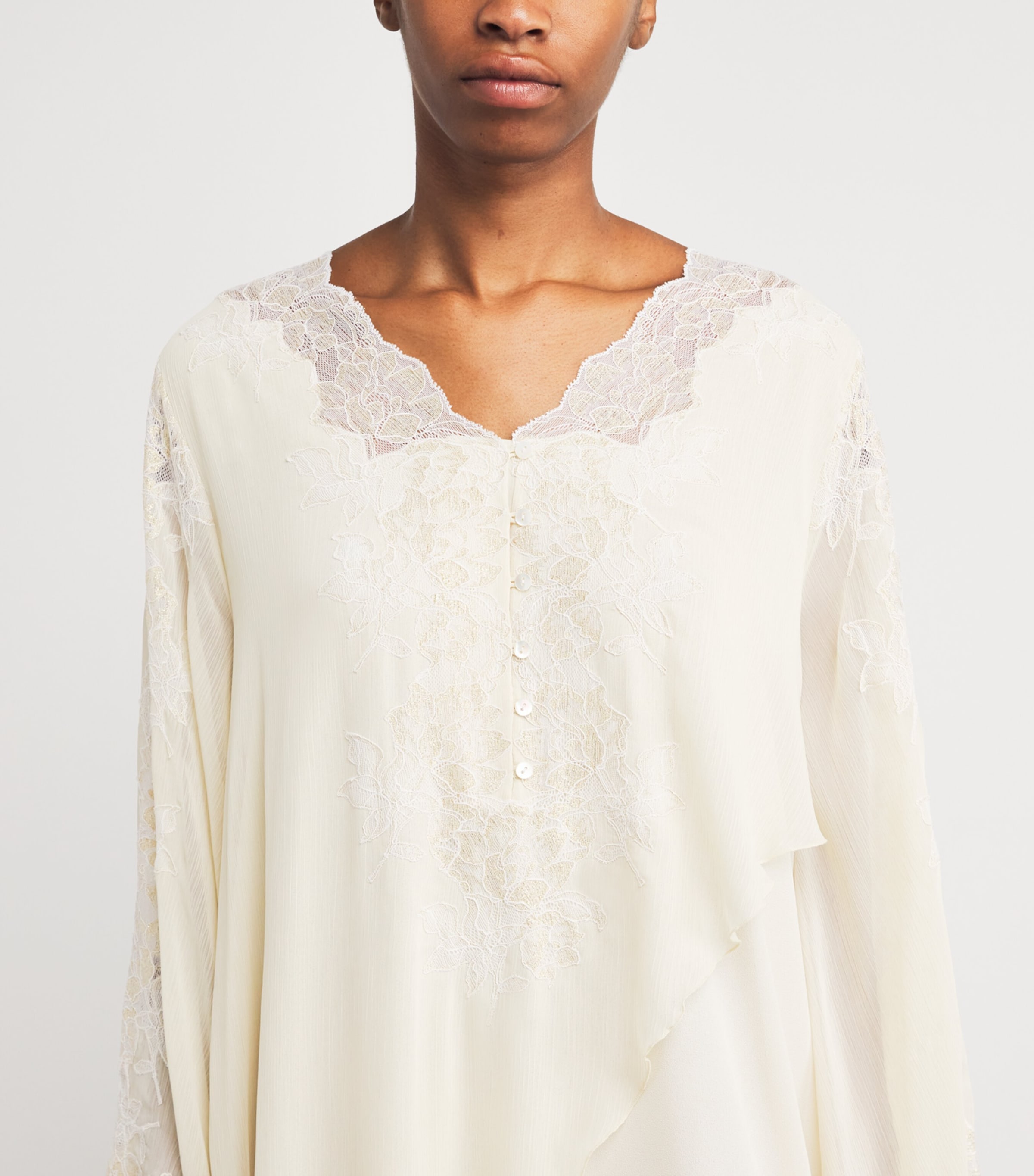 Silk Chiffon Miel Nightdress HONEY Image 6